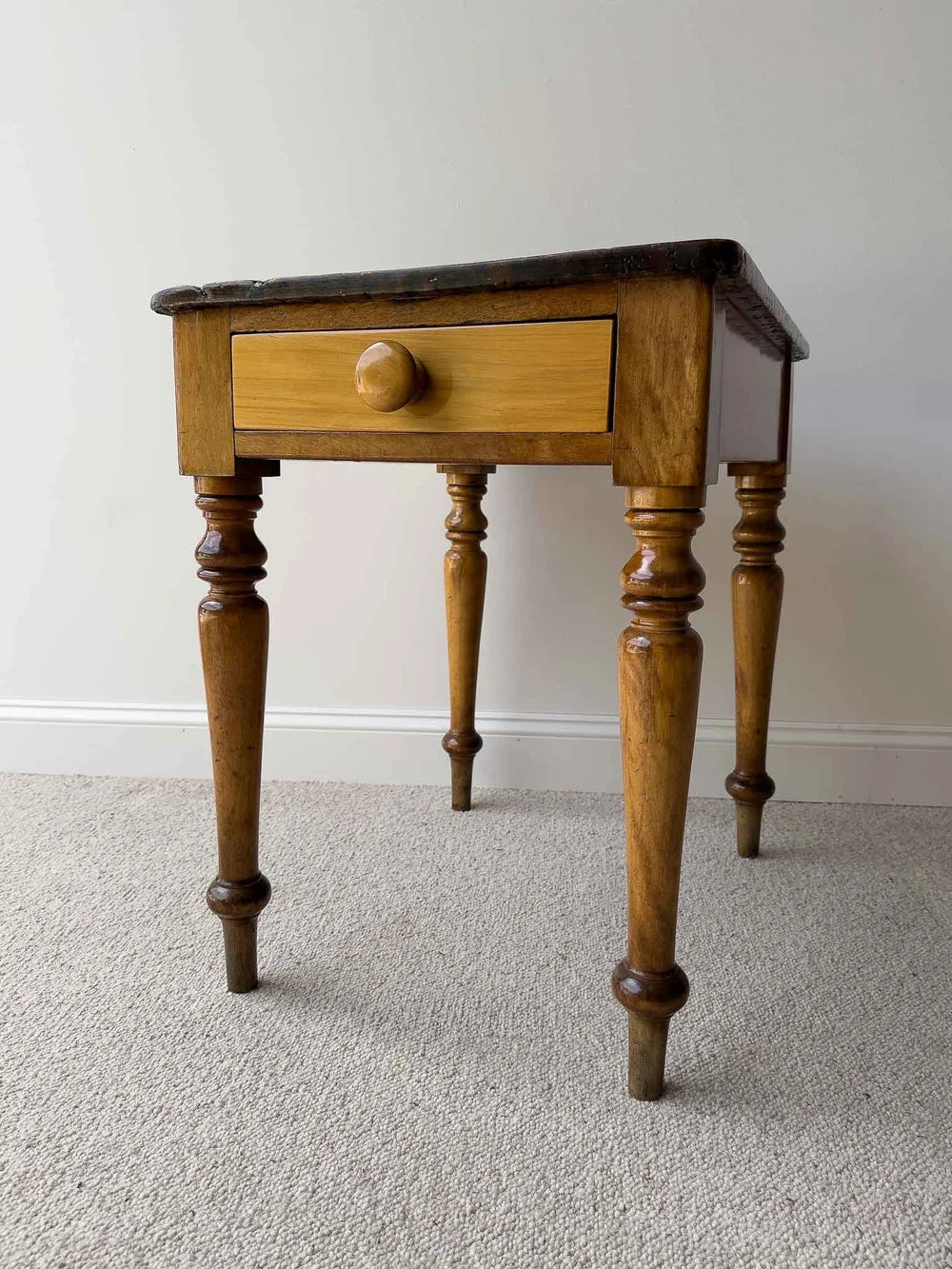 Small pine side table