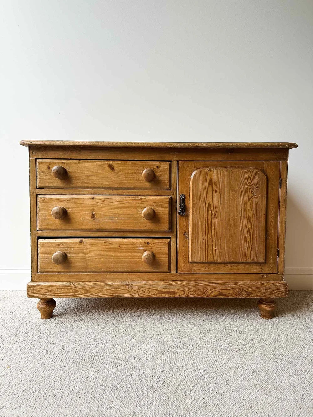 English antique pine sideboard