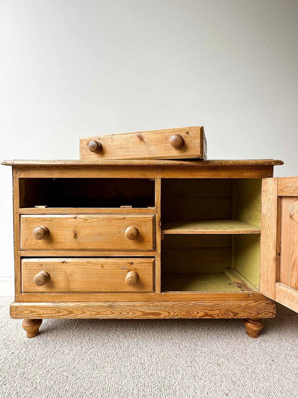 English antique pine sideboard