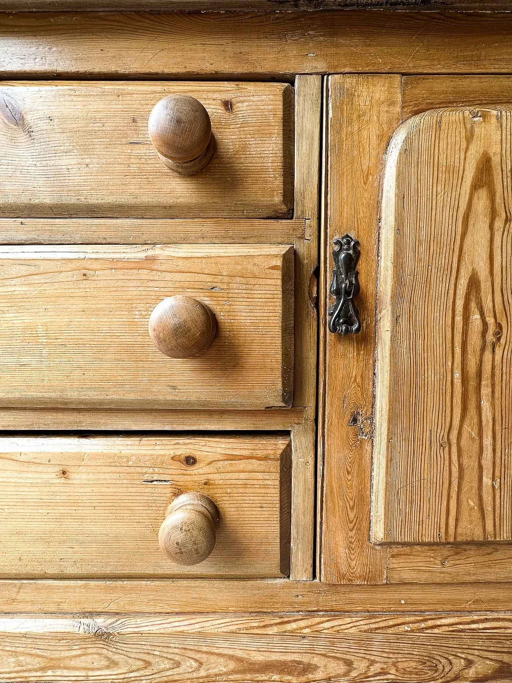 English antique pine sideboard
