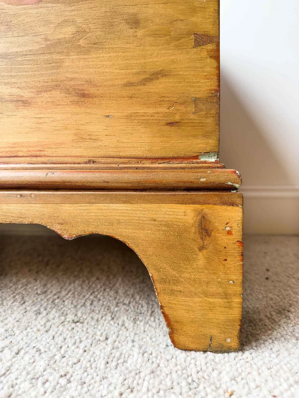 English antique pine blanket box