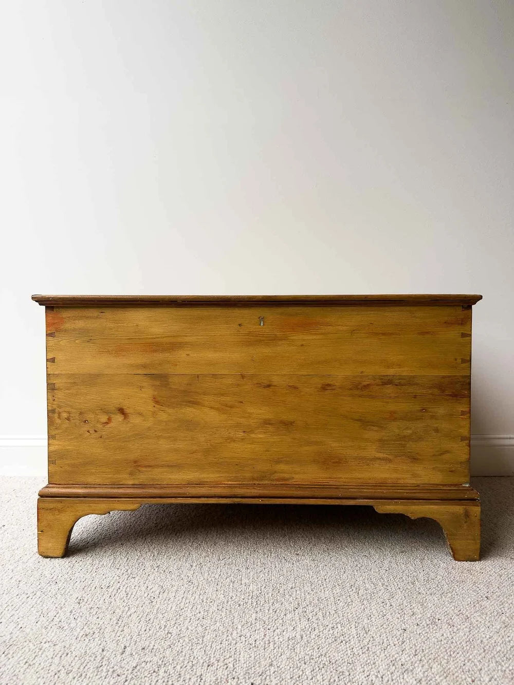 English antique pine blanket box