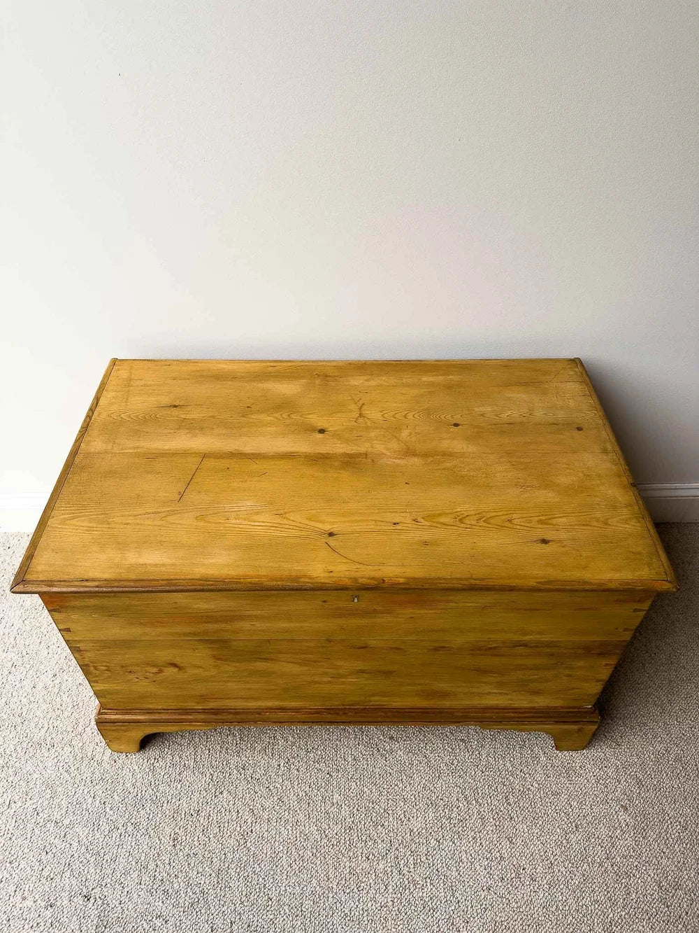 English antique pine blanket box