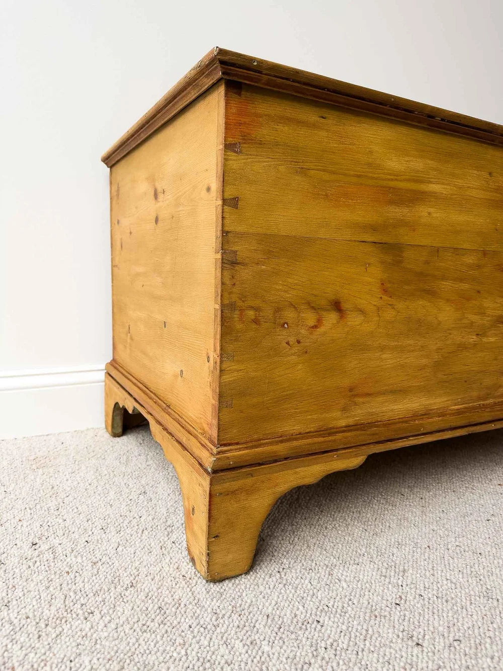English antique pine blanket box