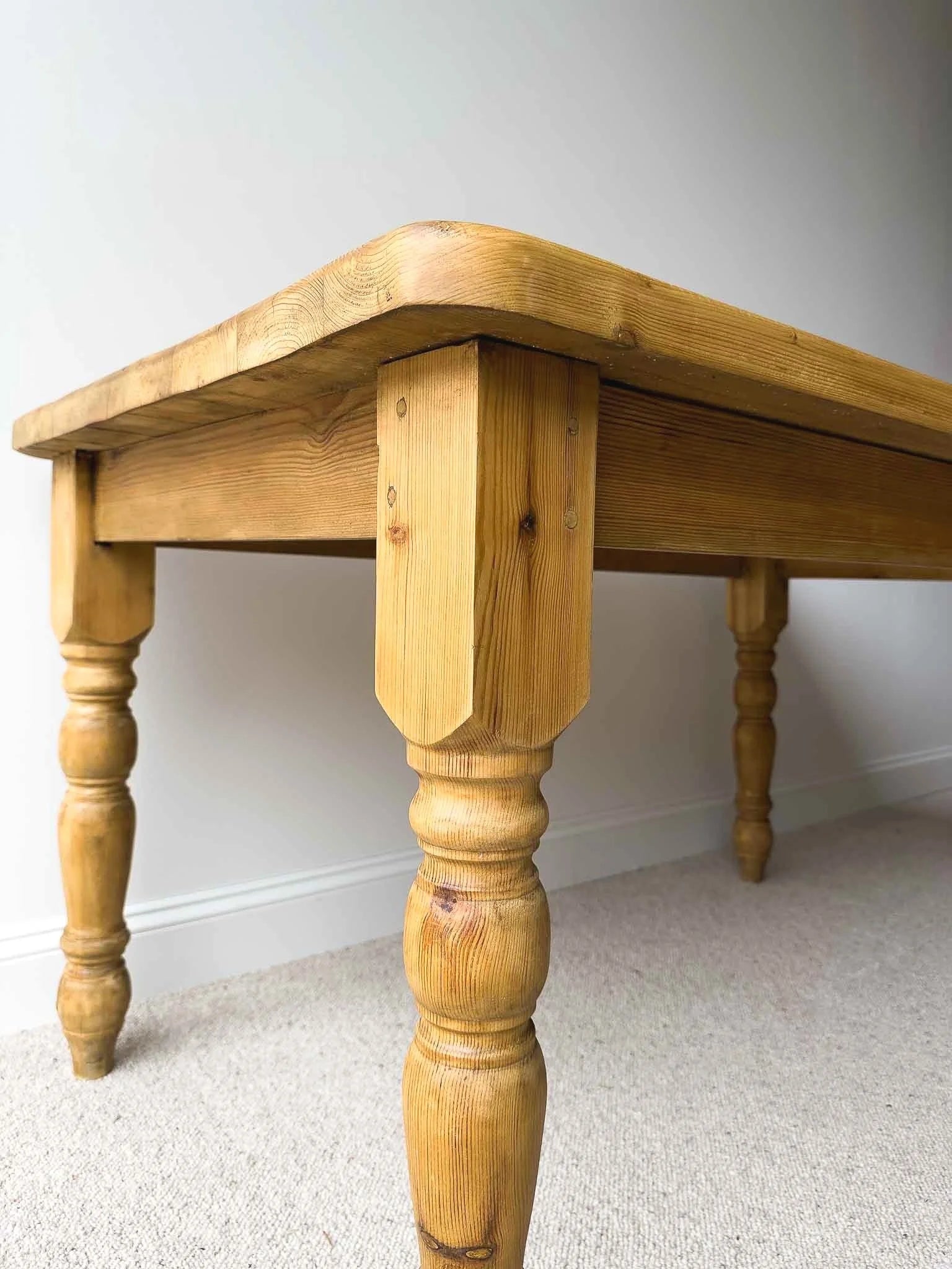Large vintage farm table