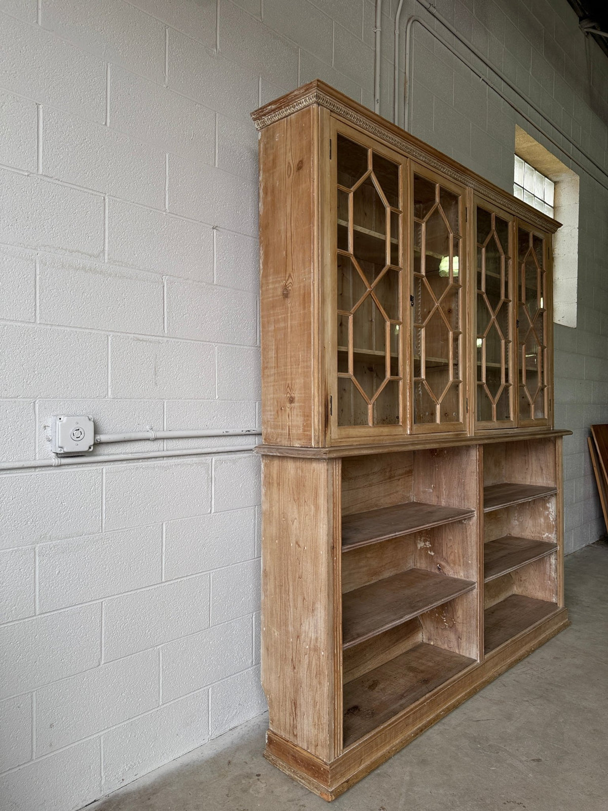 Incredible astragal glazed bookcase - House on Horizon