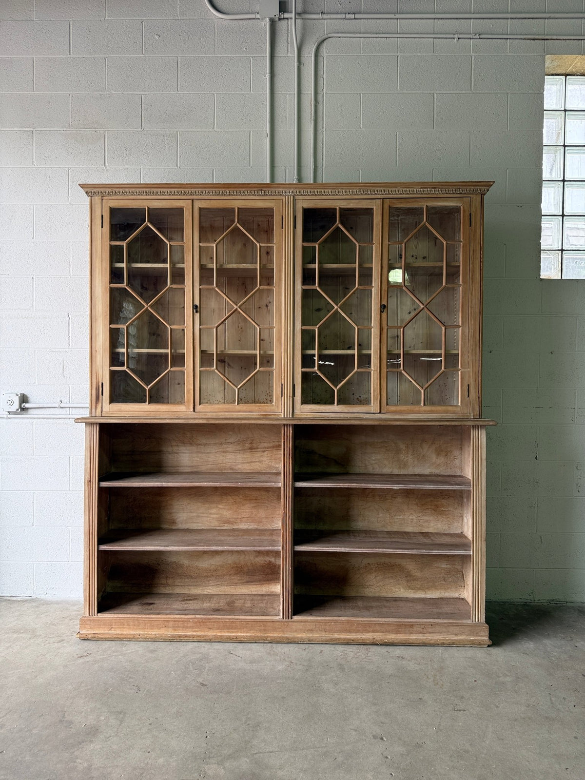 Incredible astragal glazed bookcase - House on Horizon