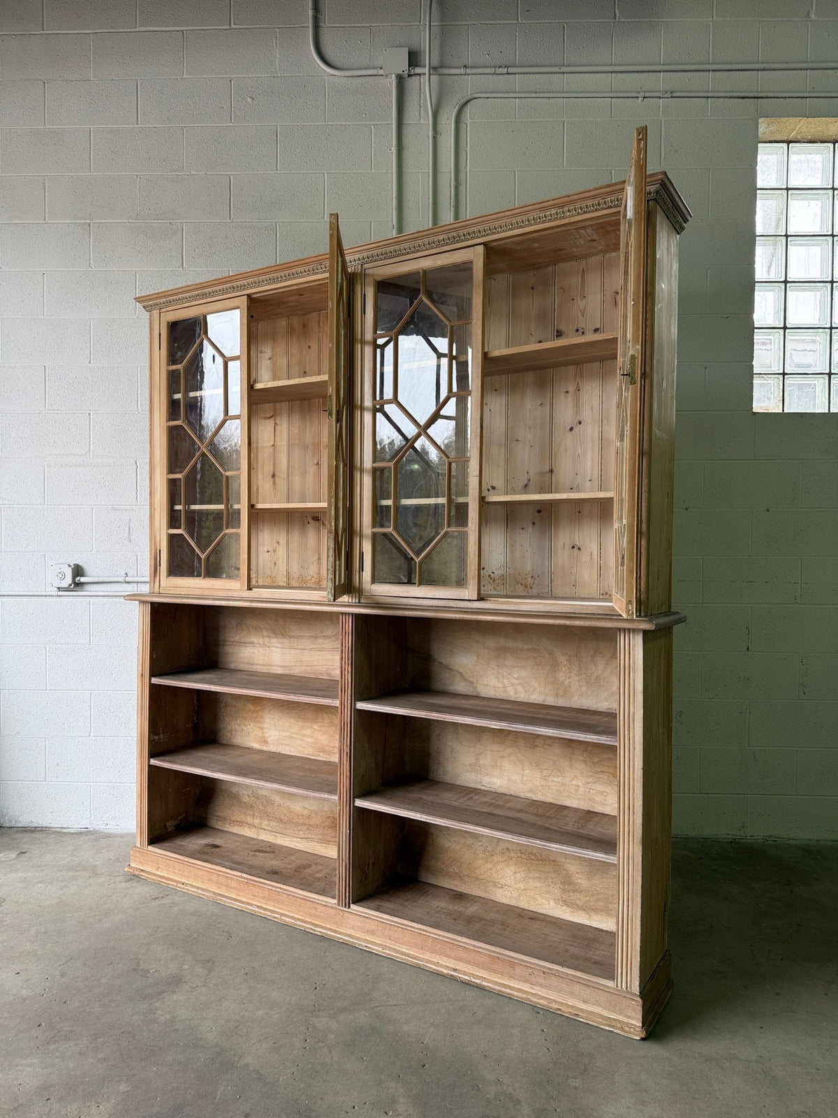 Incredible astragal glazed bookcase - House on Horizon