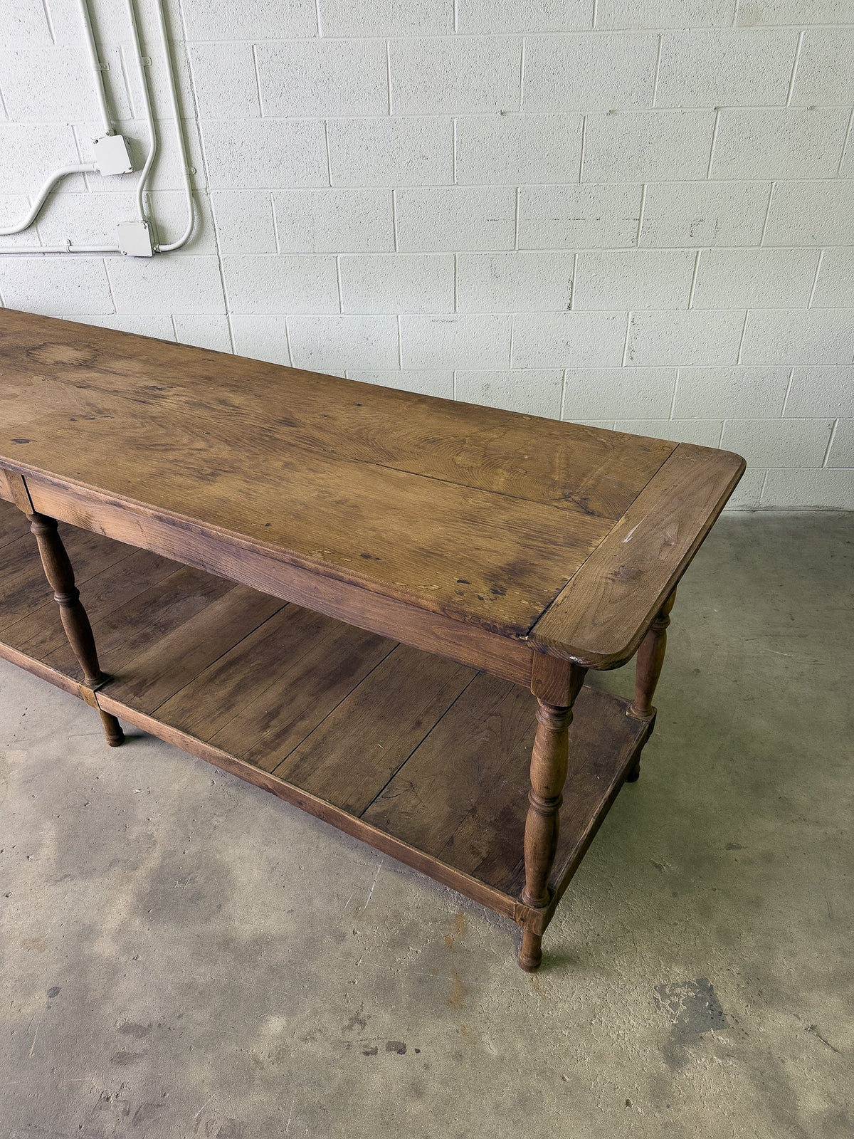 Large antique French drapers table - House on Horizon