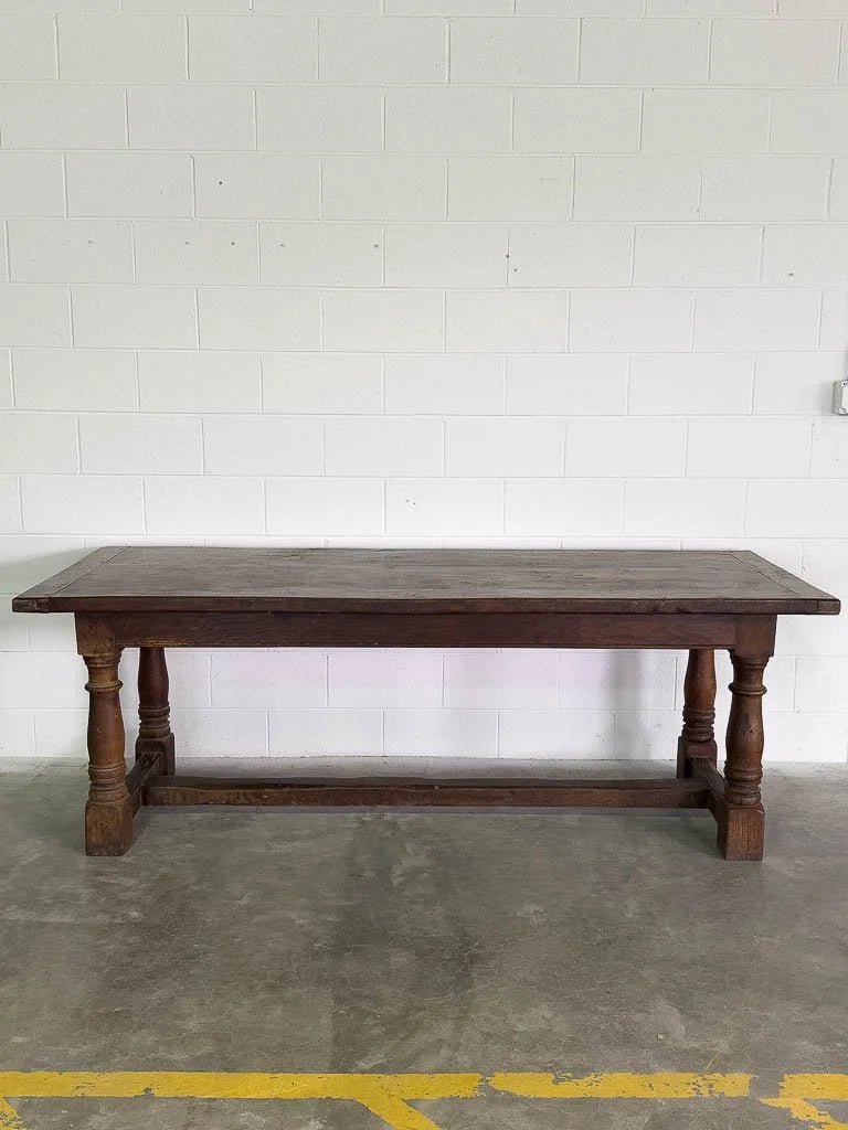 Large antique oak dining table - House on Horizon