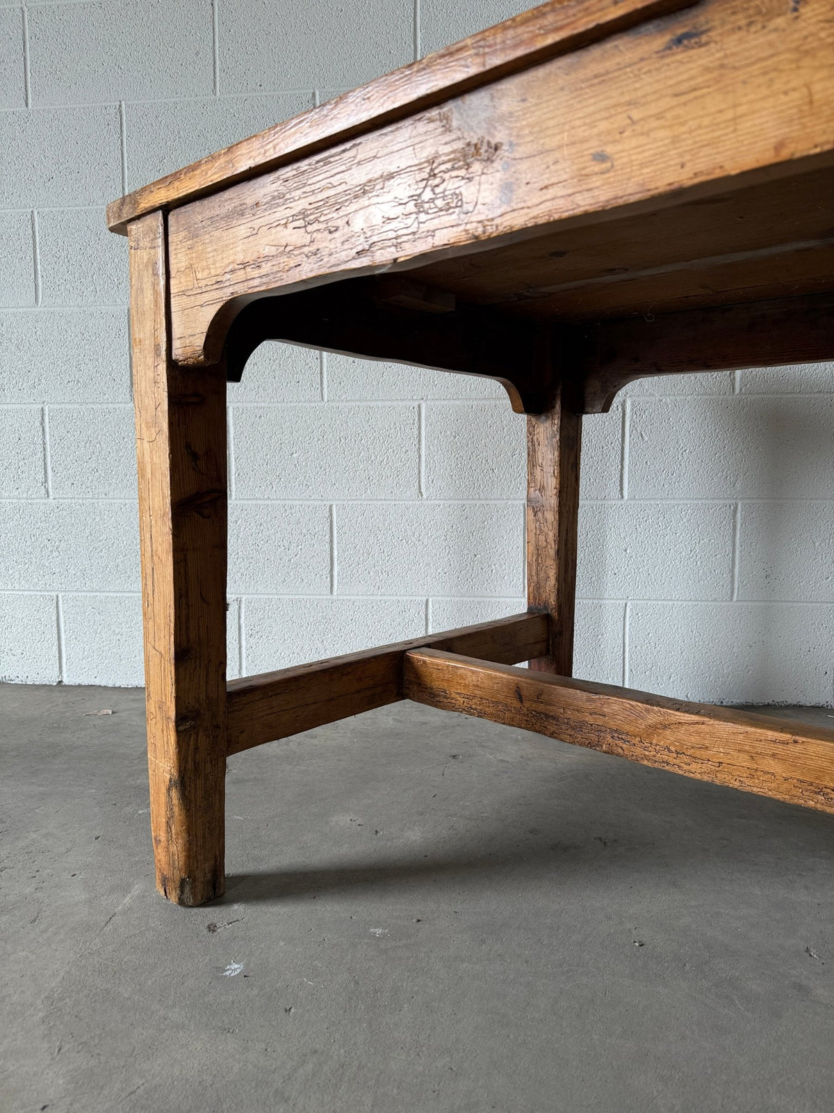 Large antique pine dining table - House on Horizon
