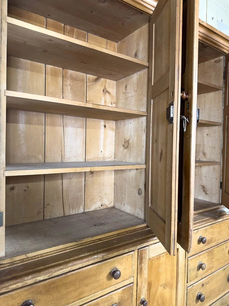 Large English antique housekeepers cupboard - House on Horizon