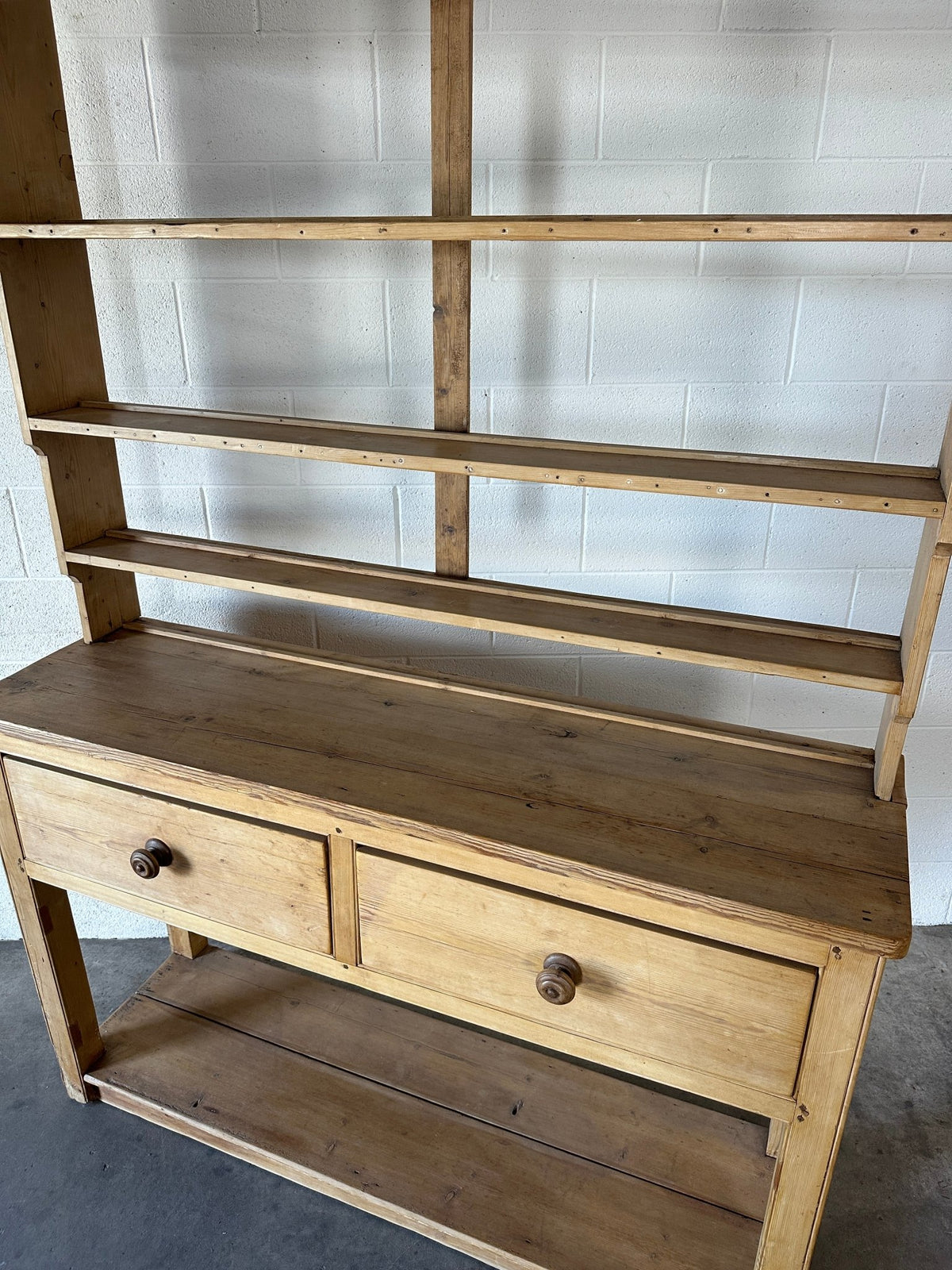 Light Pine Antique Hutch from England - House on Horizon