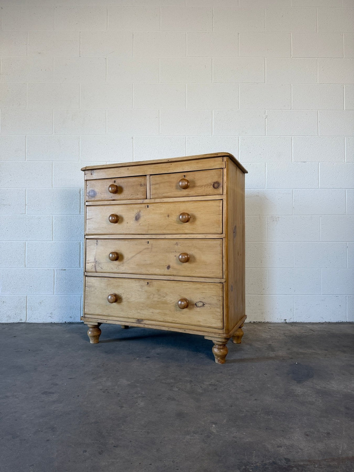 Mellow antique English pine drawers - House on Horizon
