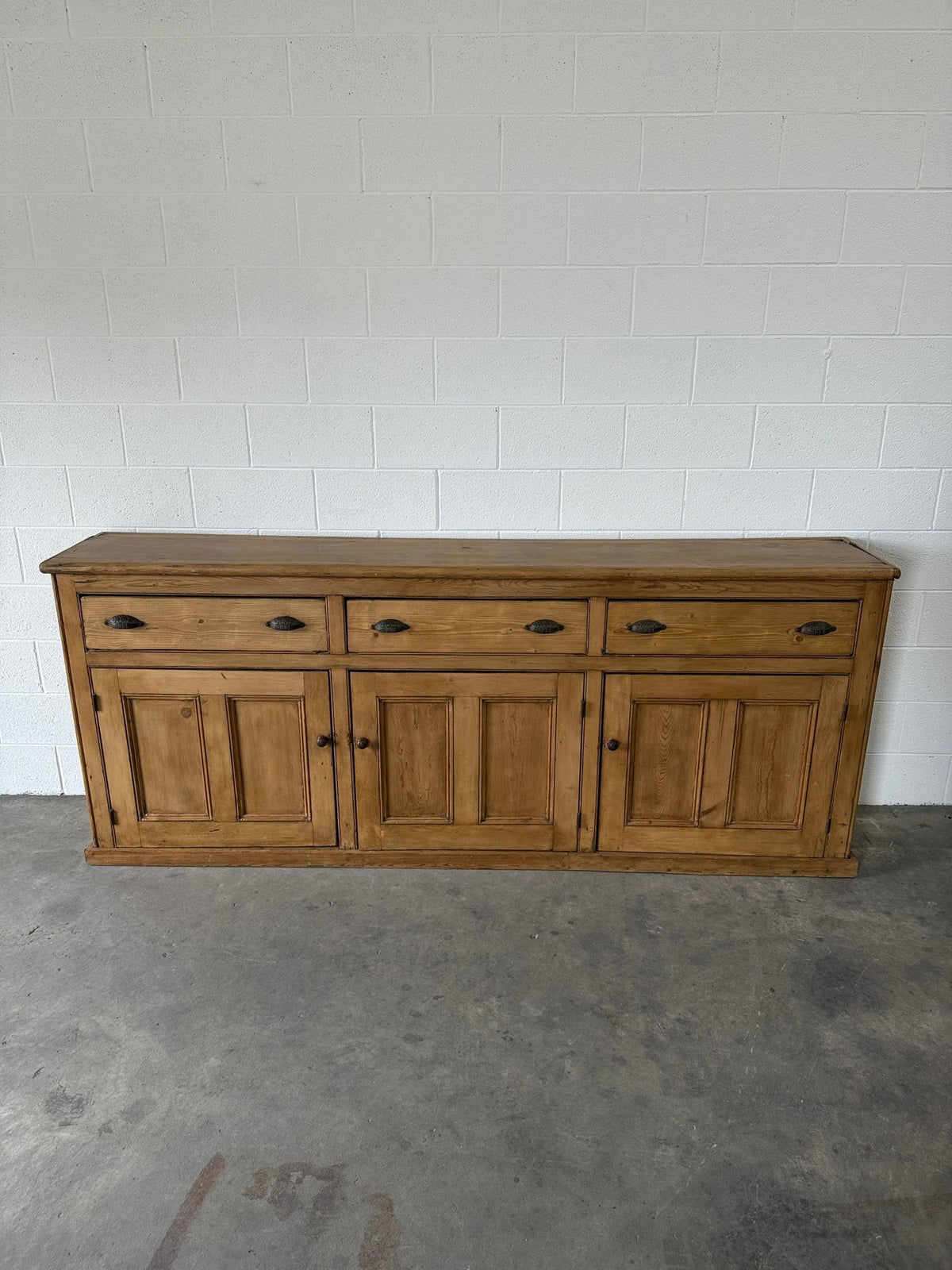 Monumental antique pine sideboard - House on Horizon