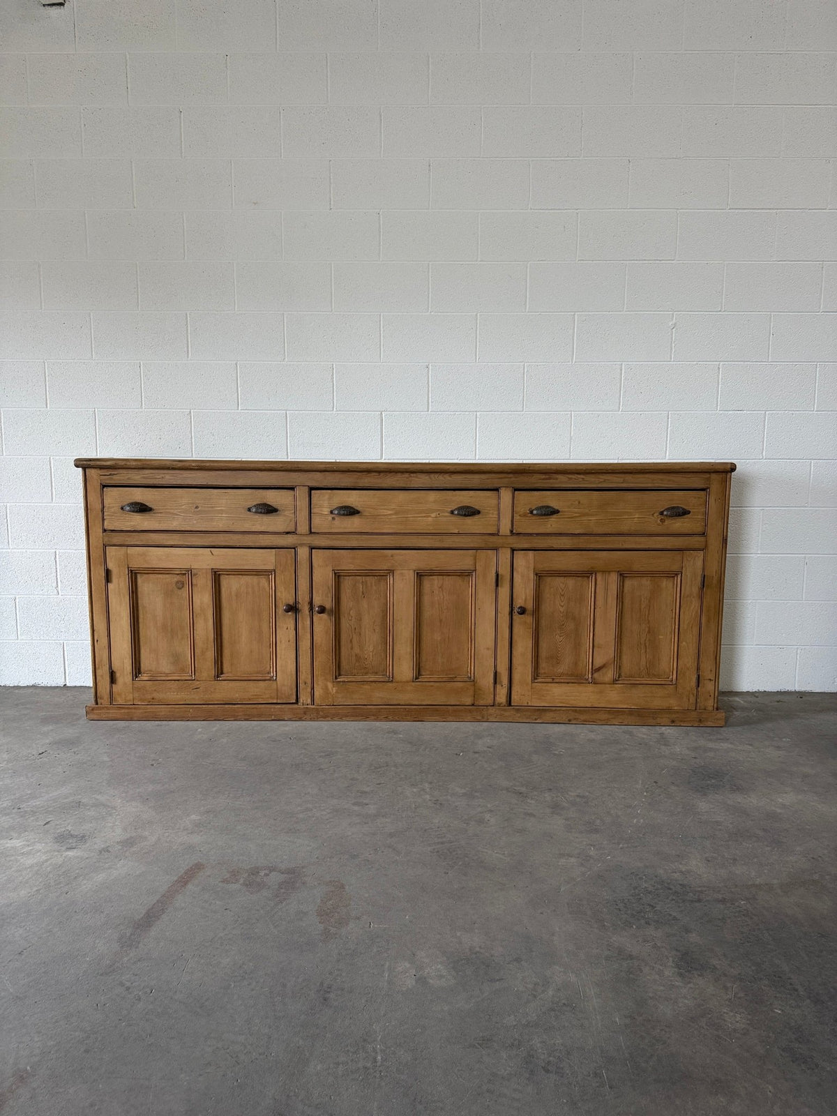 Monumental antique pine sideboard - House on Horizon