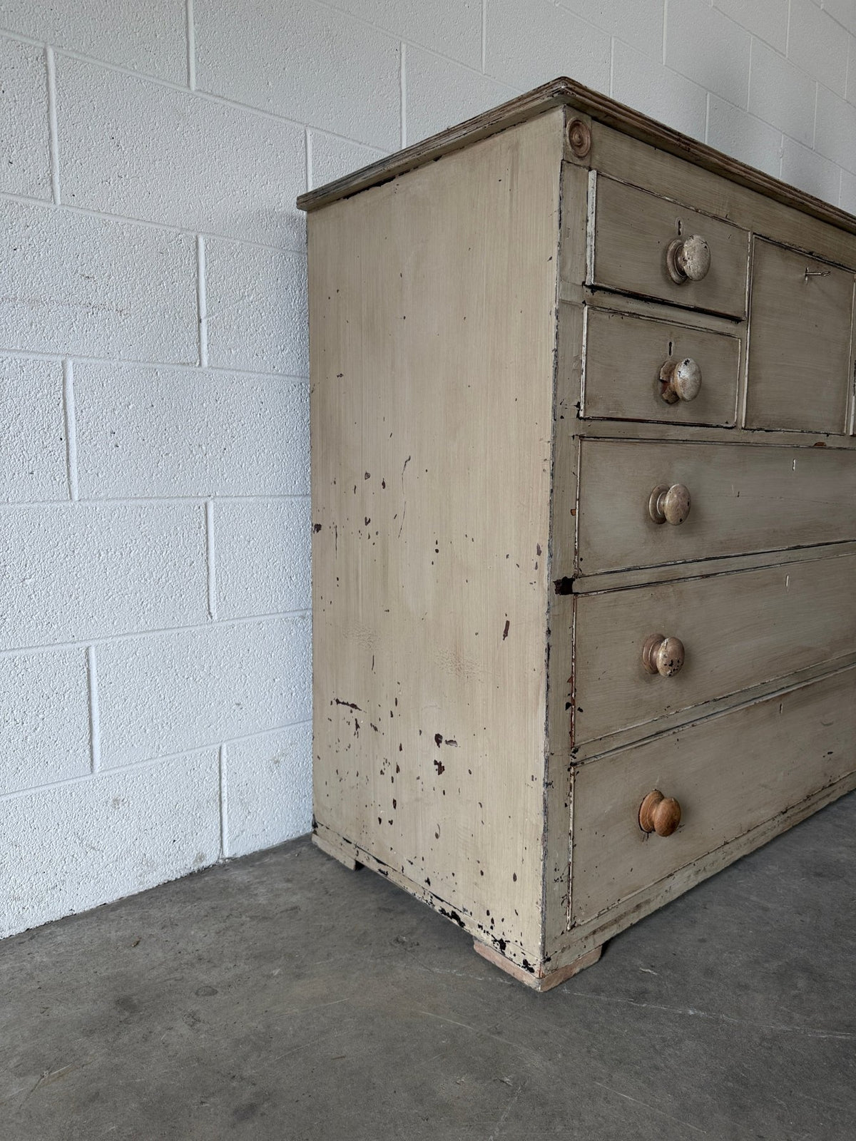 Painted Antique Chest of Drawers - House on Horizon