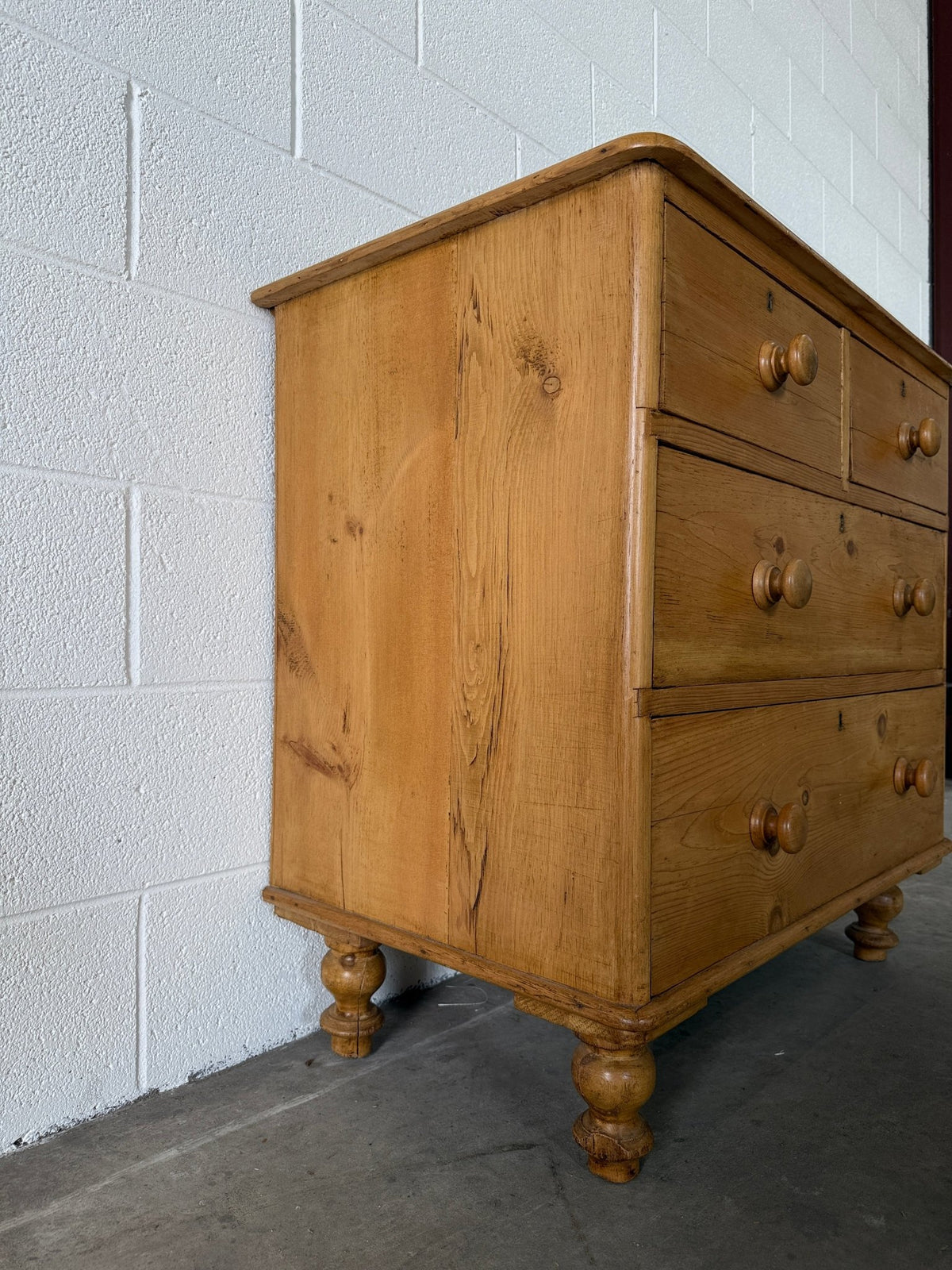 Petite antique pine chest of drawers - House on Horizon