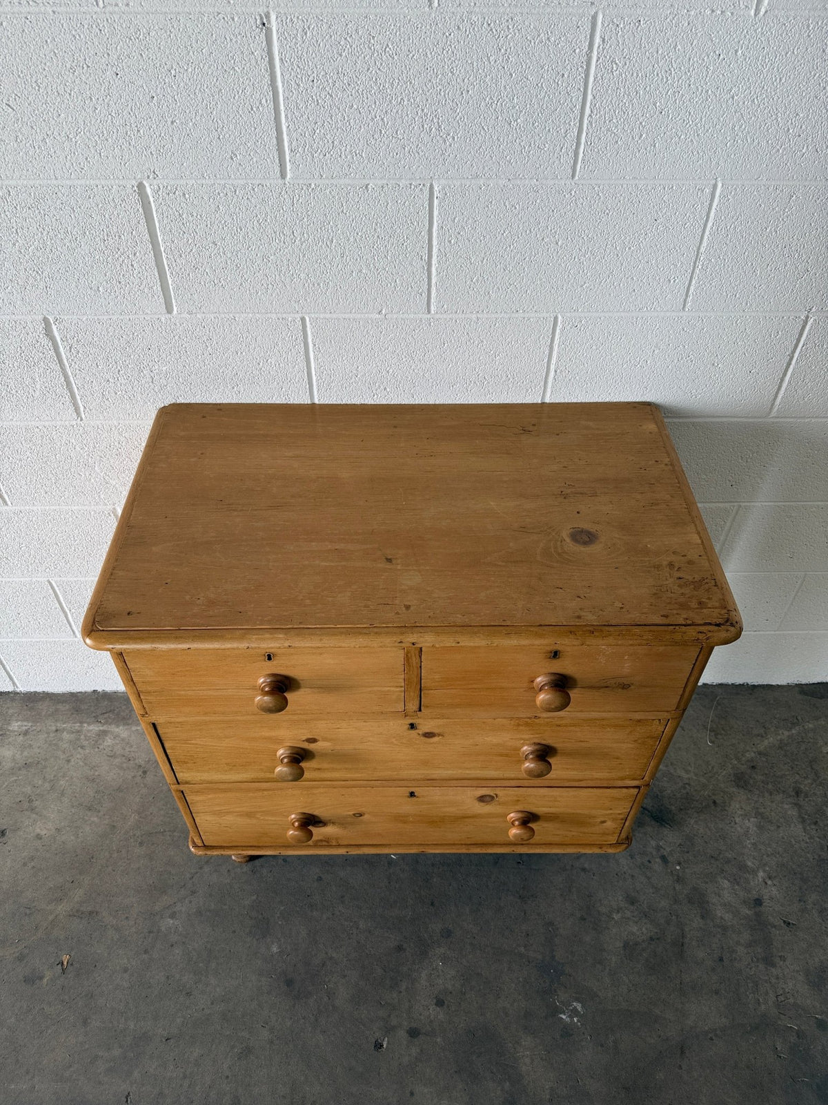 Petite antique pine chest of drawers - House on Horizon