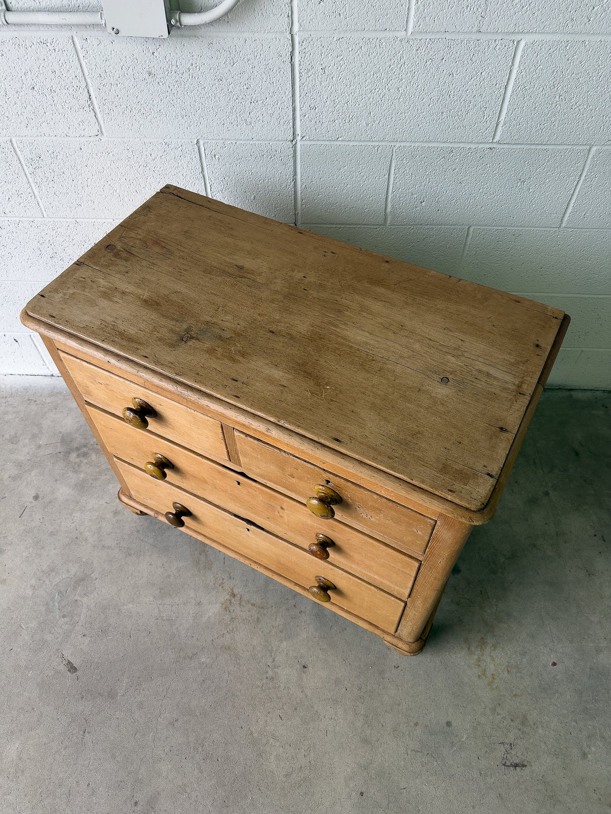 Petite antique pine chest of drawers - House on Horizon