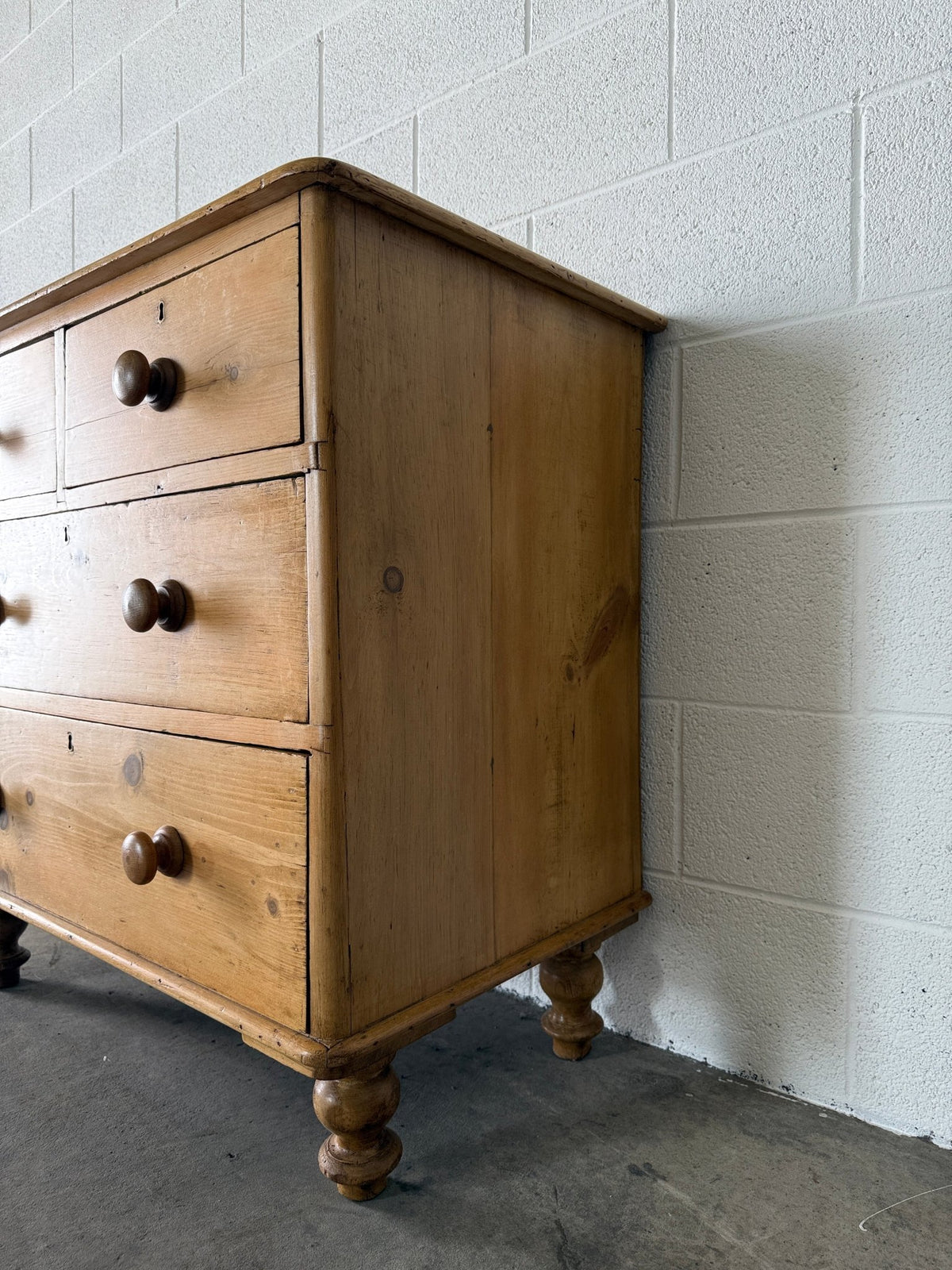 Petite antique pine chest of drawers - House on Horizon