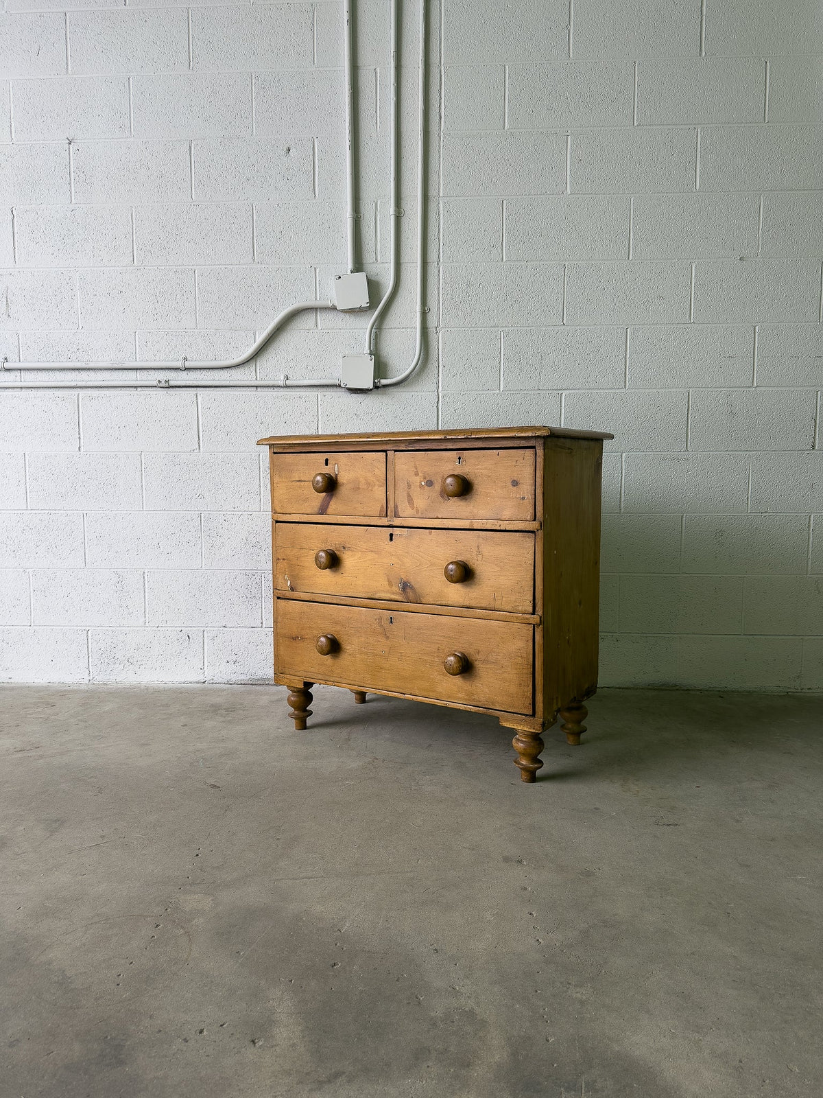 Petite English antique pine drawers - House on Horizon