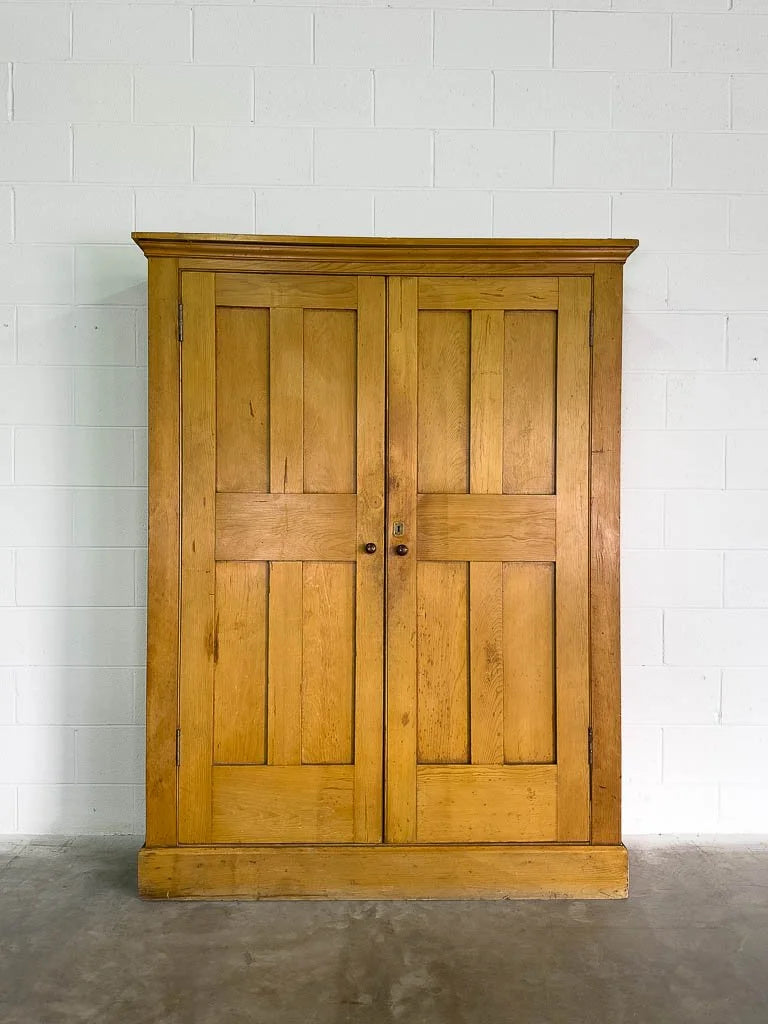 Stunning antique English cupboard with shelved interior