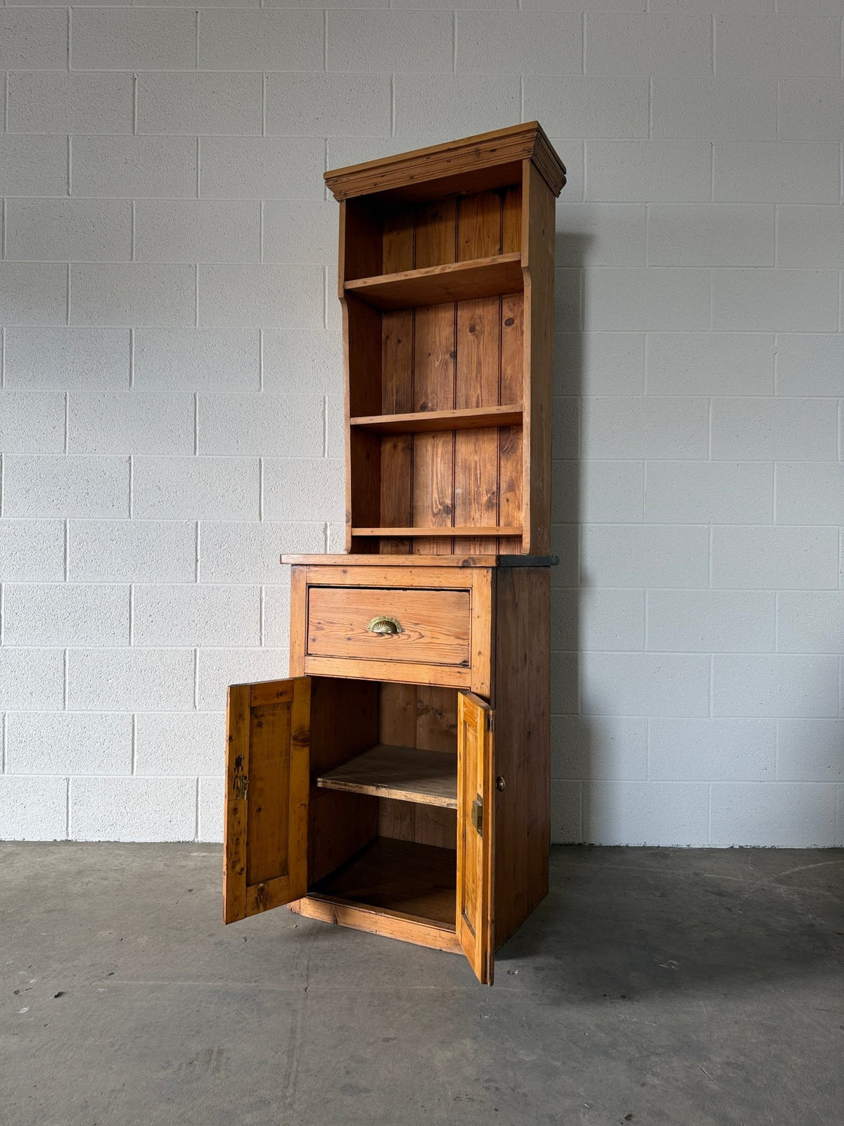 Skinny antique pine kitchen dresser - House on Horizon