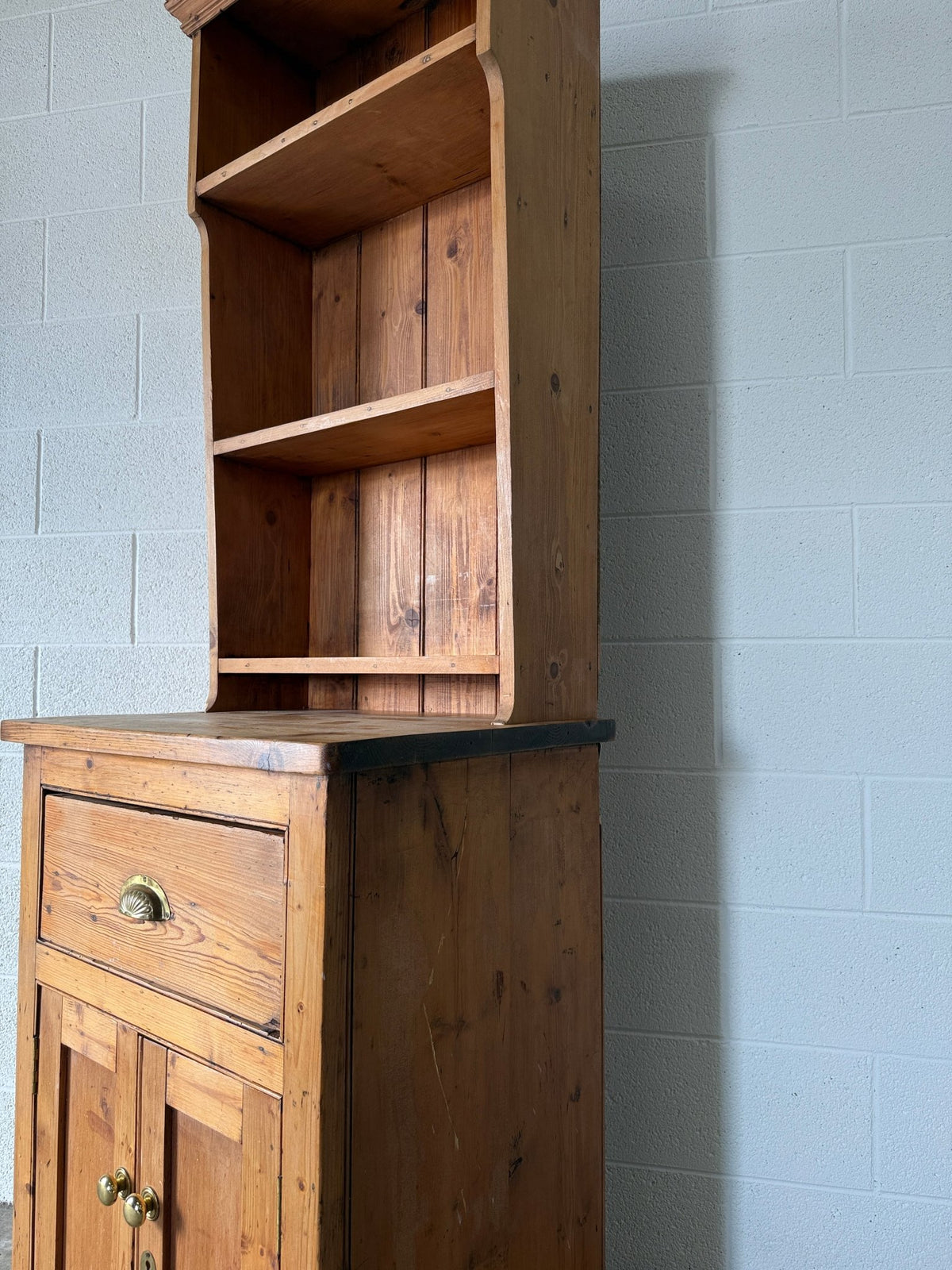 Skinny antique pine kitchen dresser - House on Horizon