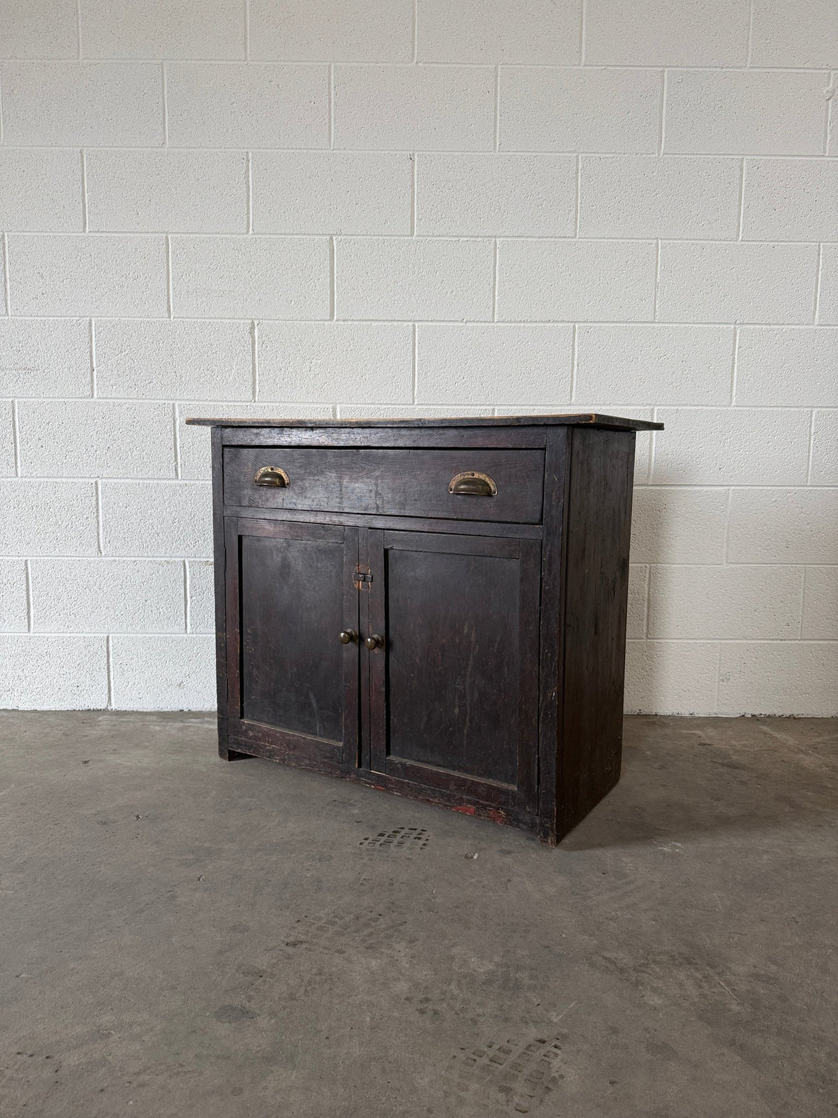 Small European painted pine cupboard - House on Horizon