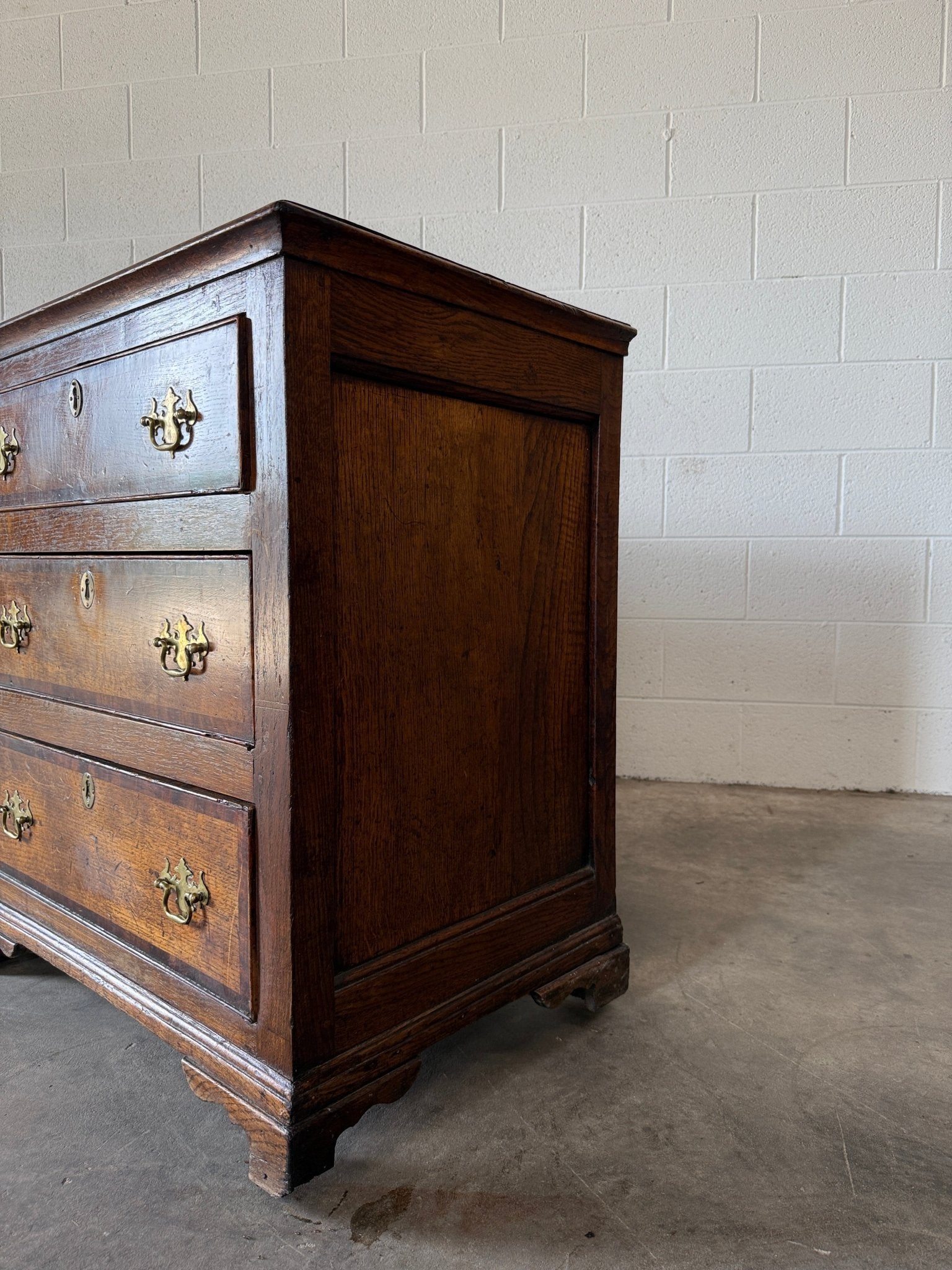 Stately Oak Sideboard with Inlay Detail - House on Horizon