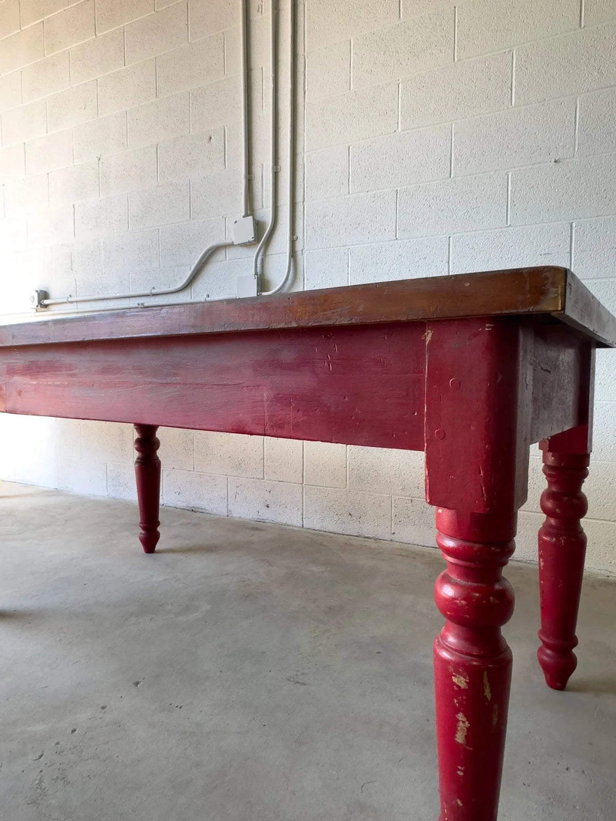 Stunning antique mill table - House on Horizon
