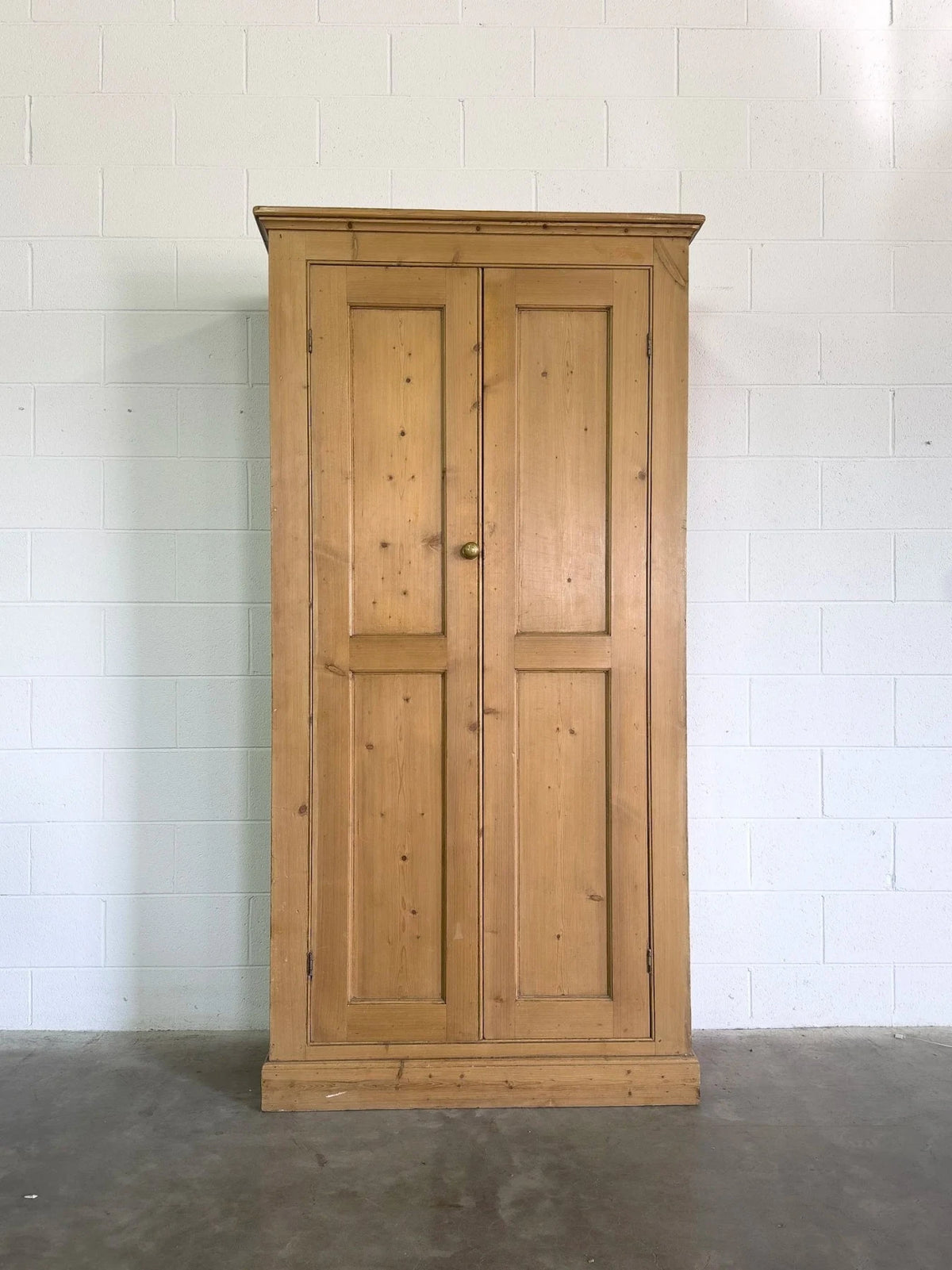 Tall Antique Pine Cupboard - House on Horizon