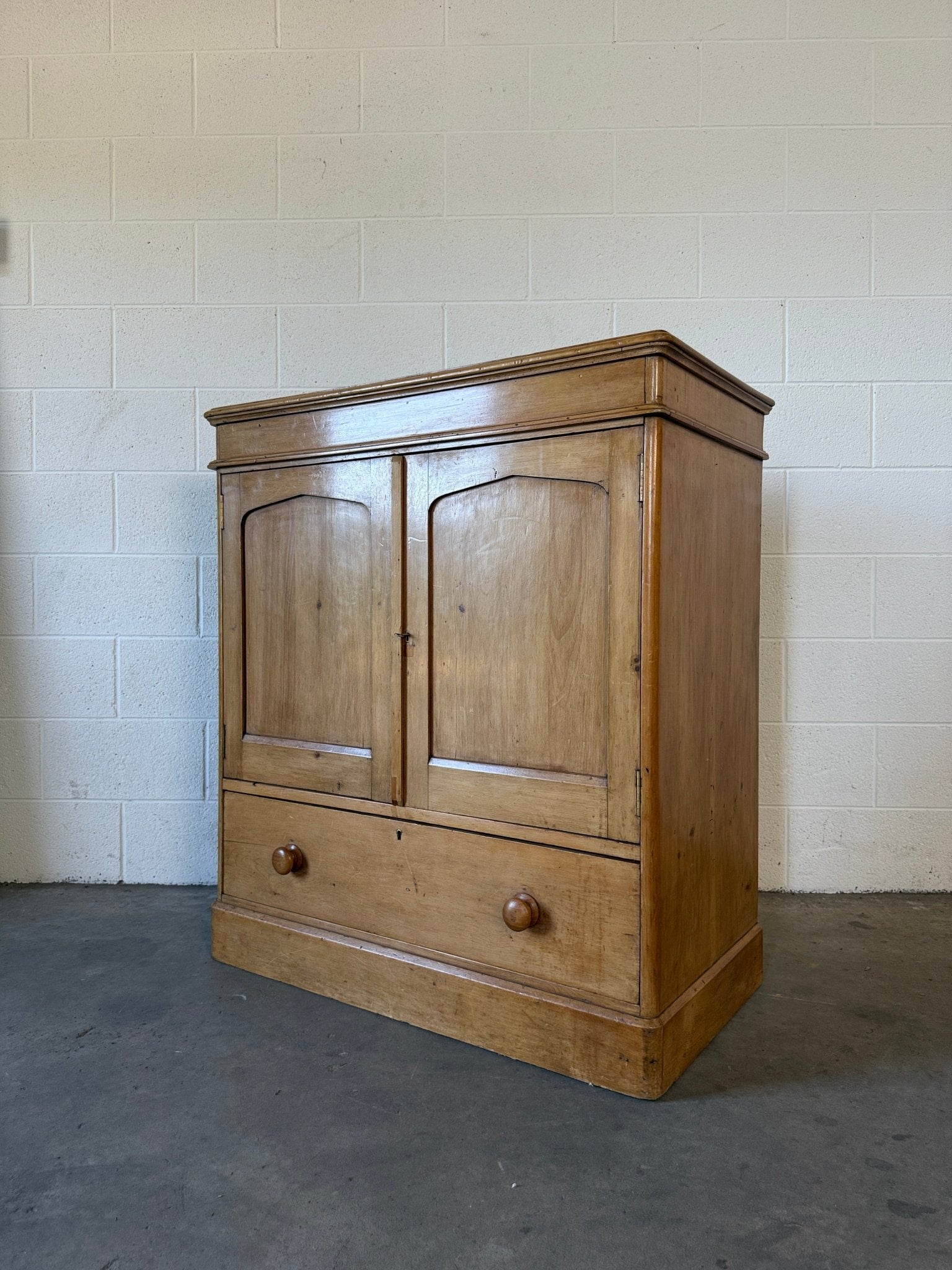 Victorian Pine Cupboard with Removable Shelves - House on Horizon