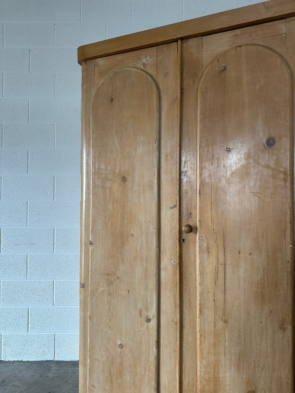 Victorian Pine Wardrobe with Interior Drawers - House on Horizon