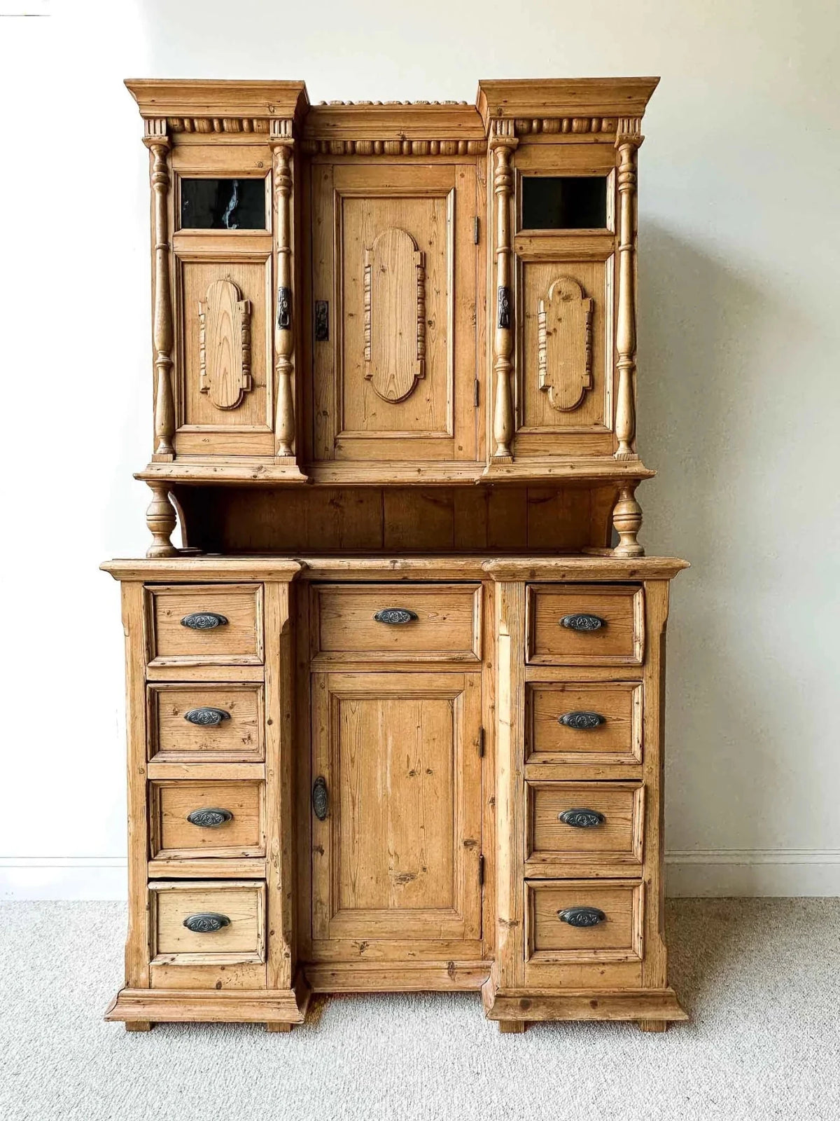 Victorian-style pine kitchen hutch - House on Horizon