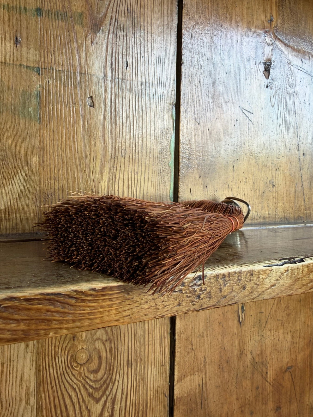Vintage hand broom - House on Horizon