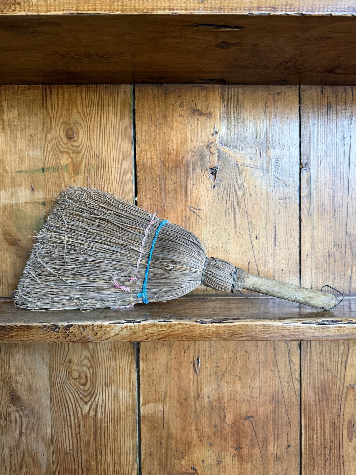 Vintage hand broom - House on Horizon