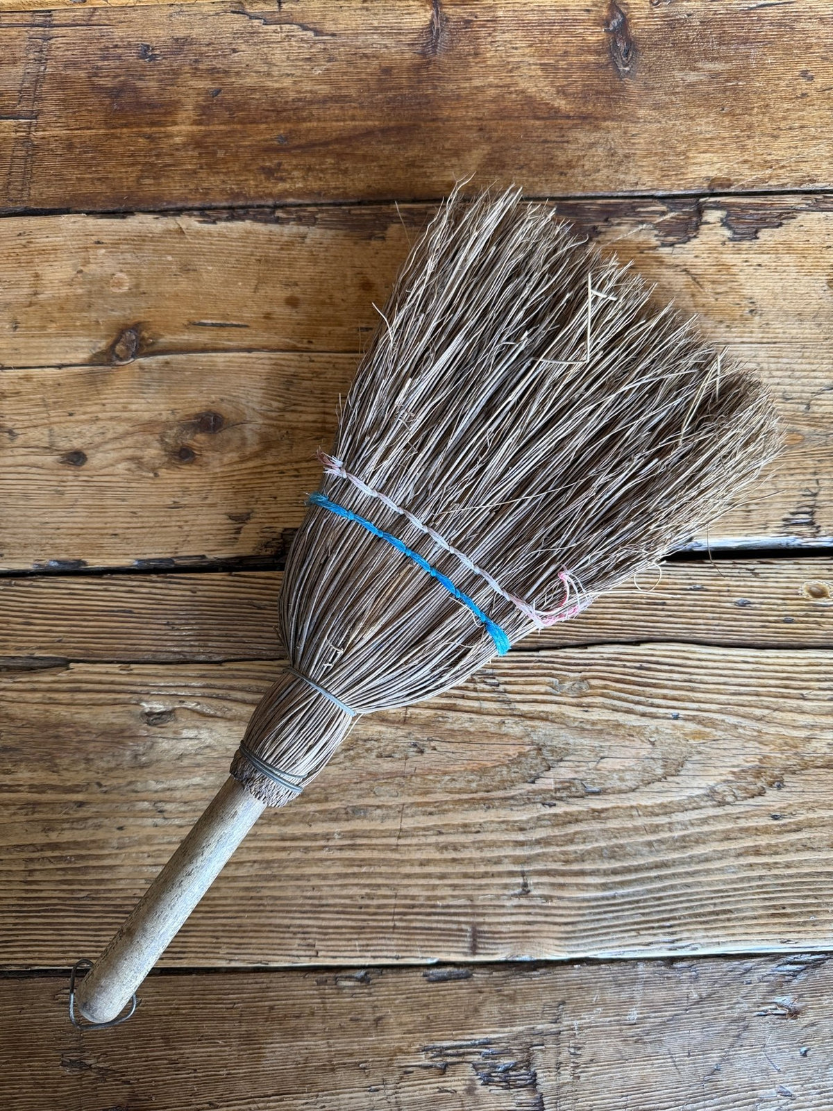 Vintage hand broom - House on Horizon