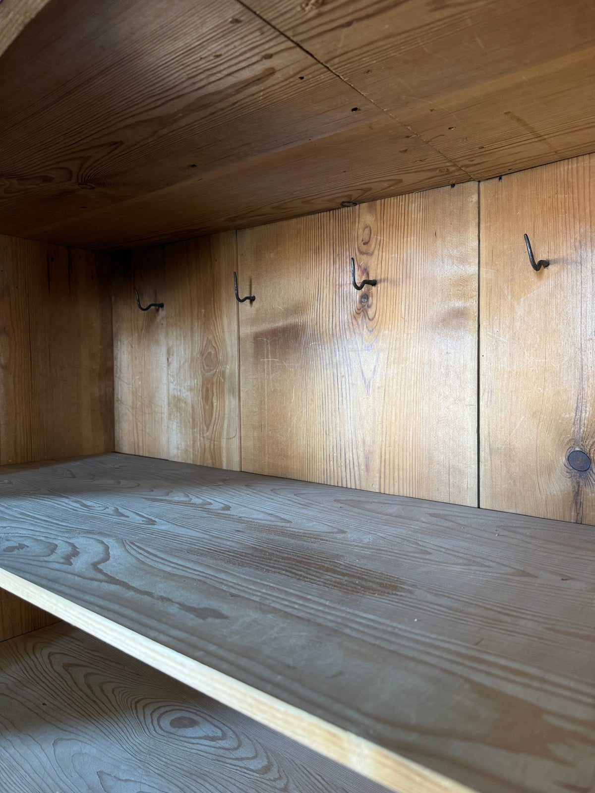 Wide antique pine marriage cupboard - House on Horizon
