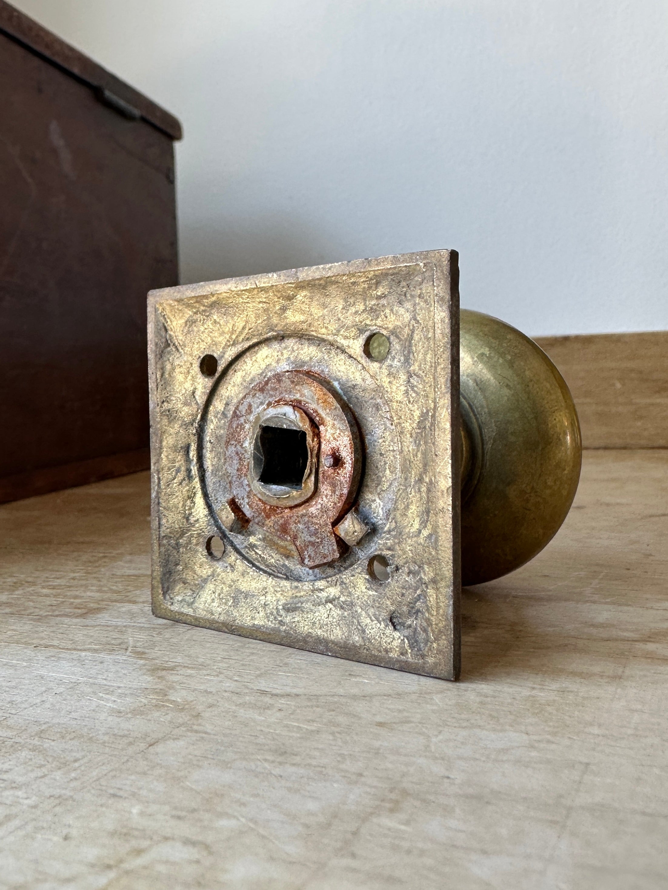 Victorian brass knob