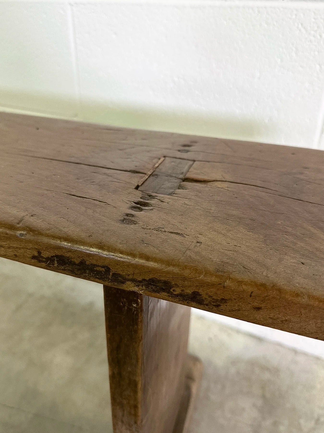Antique oak bench