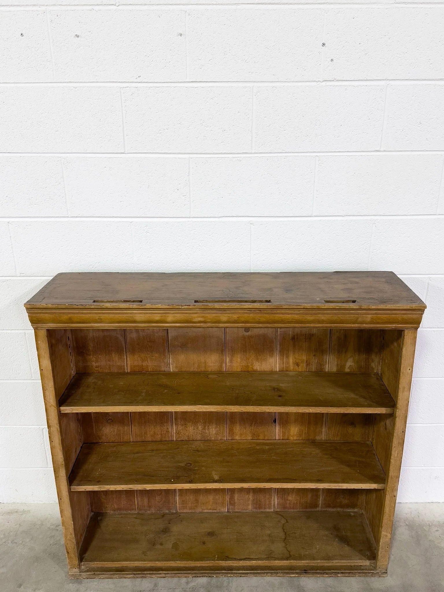 Antique pine bookshelf