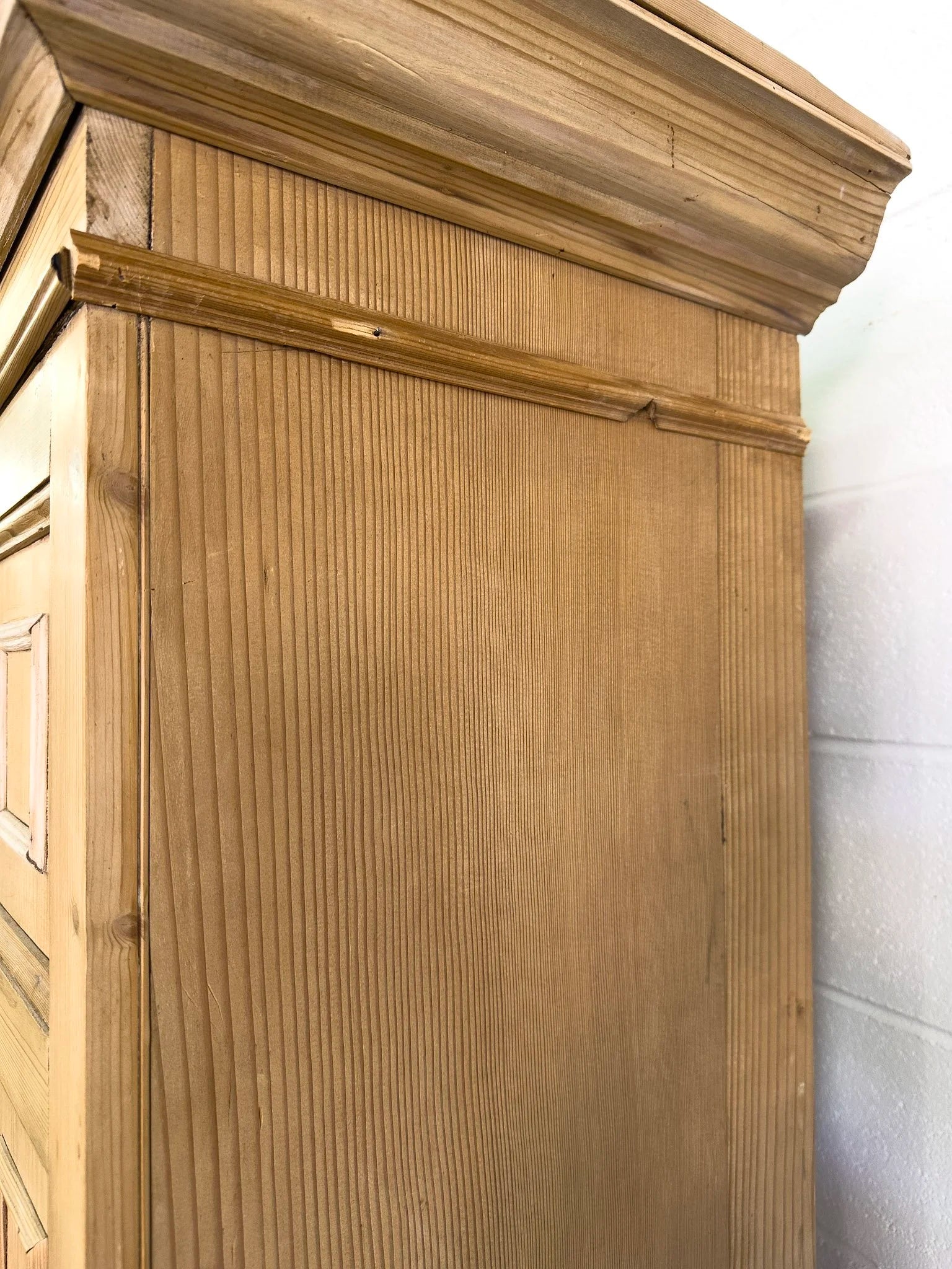 Antique pine continental wardrobe