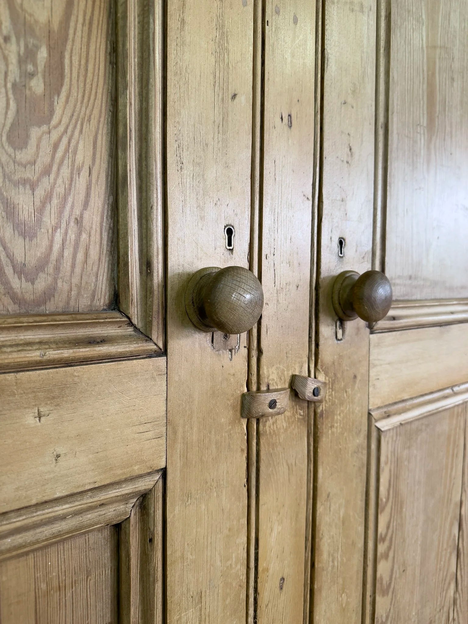 Possibly Irish Antique Pine Cupboard with Drawers