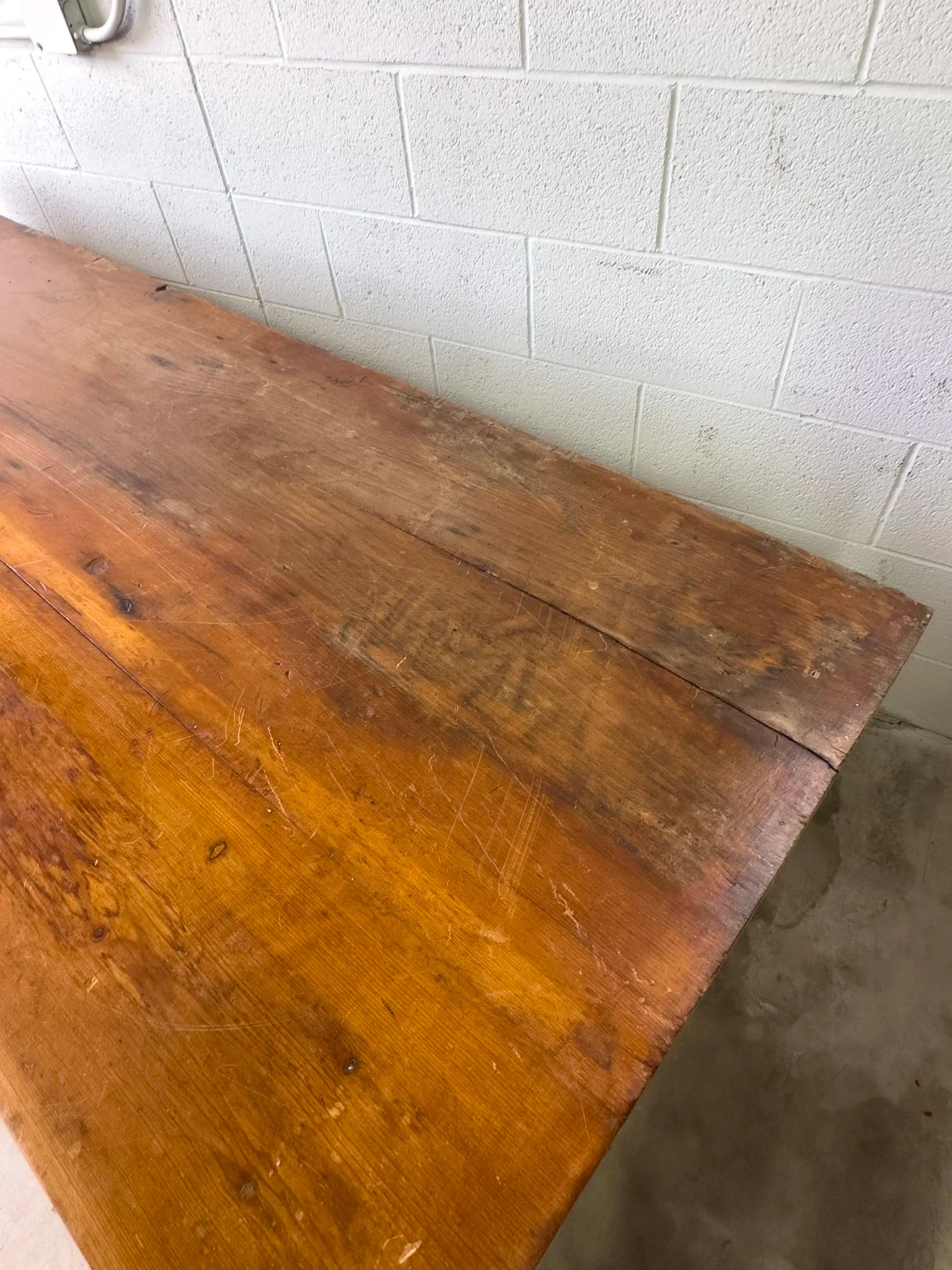 Large antique English pine sideboard