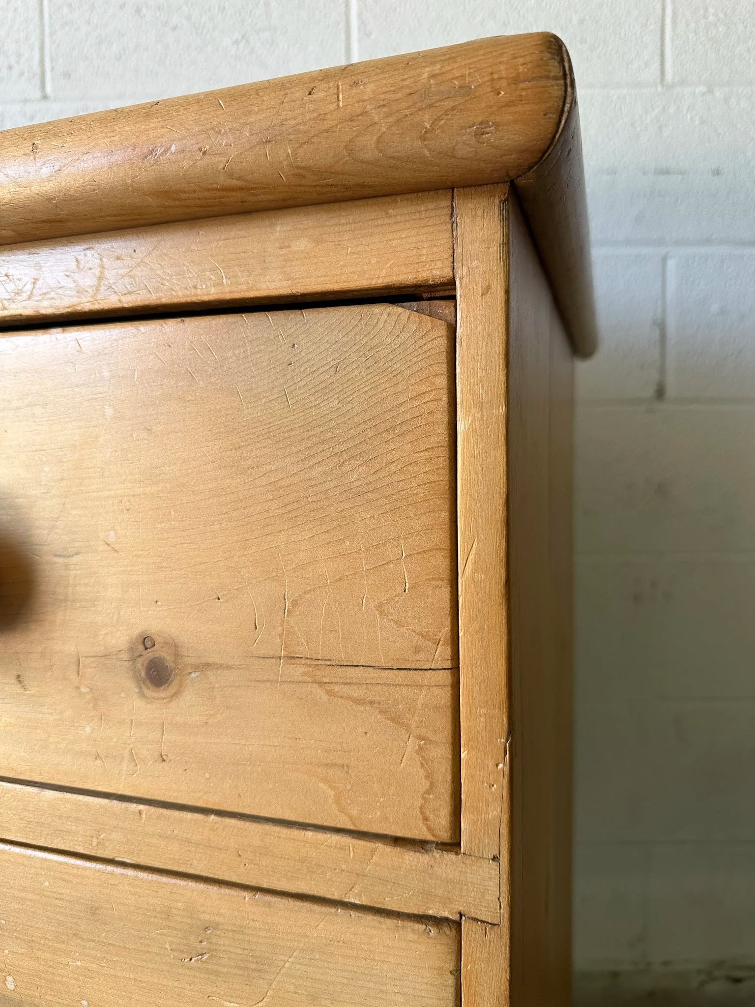 Antique pine drawers with gallery back