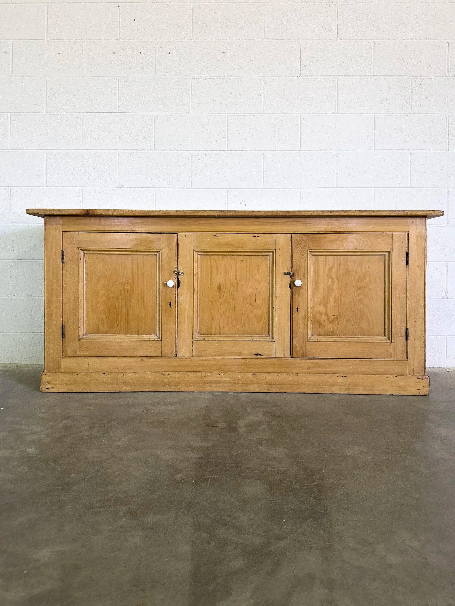 Antique Pine Sideboard with Two Doors