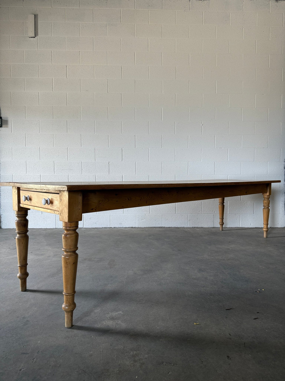10’ antique pine dining table - House on Horizon