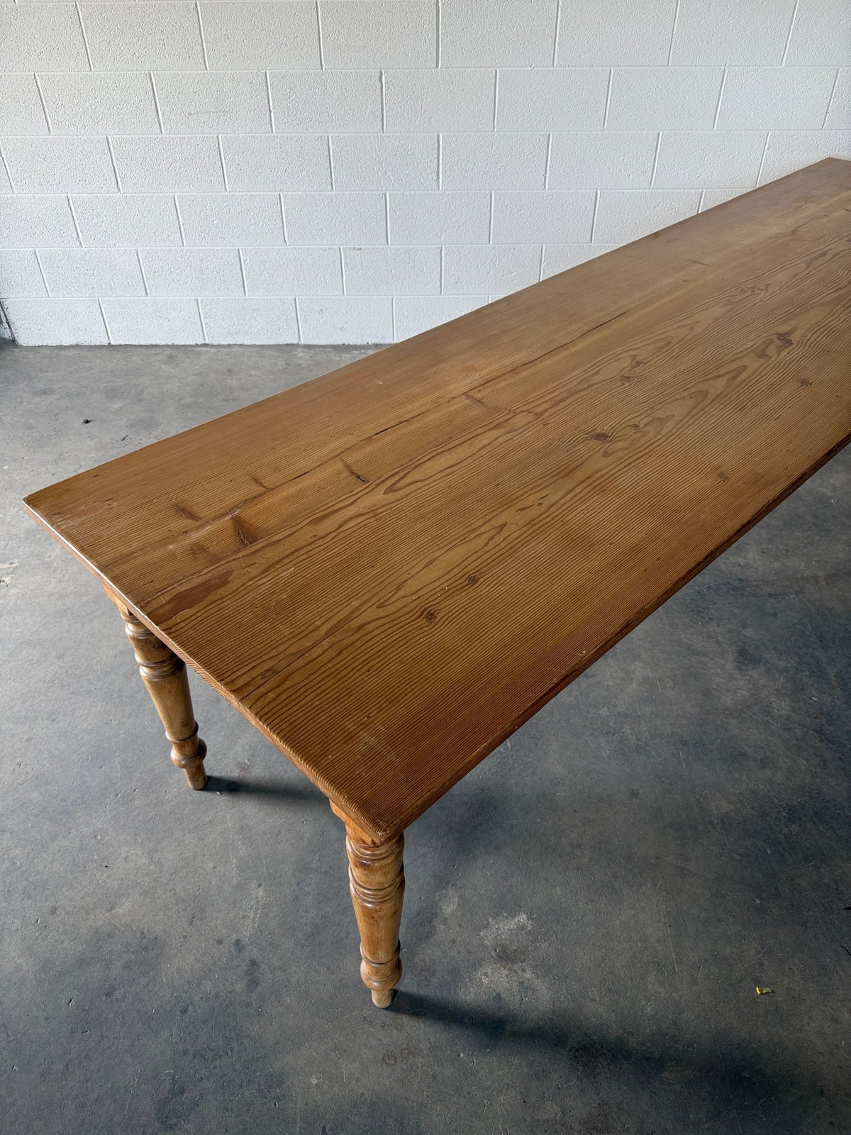 10’ antique pine dining table - House on Horizon